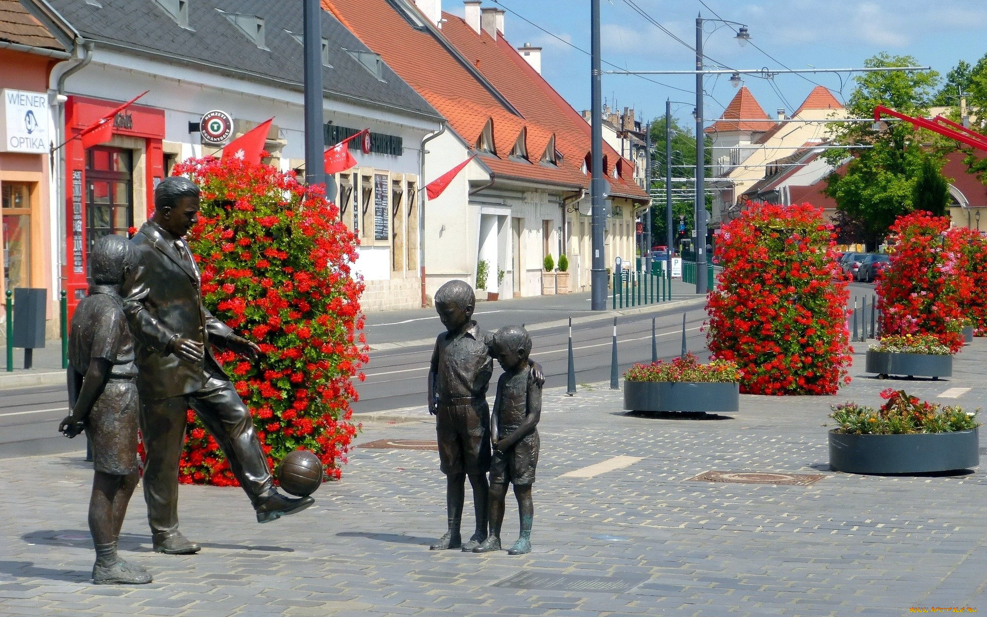 города, будапешт, , венгрия, скульптуры