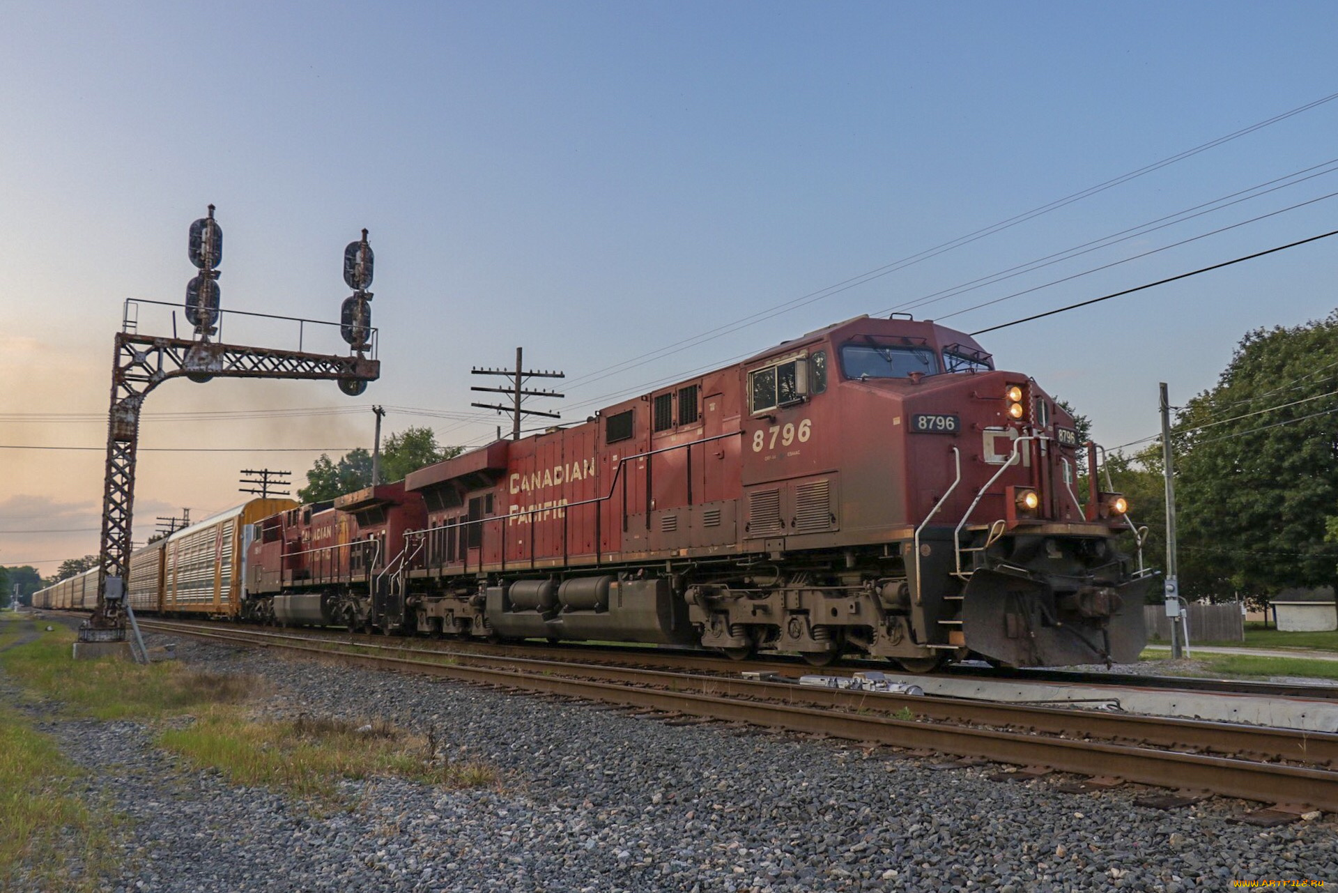 техника, поезда, локомотив, состав