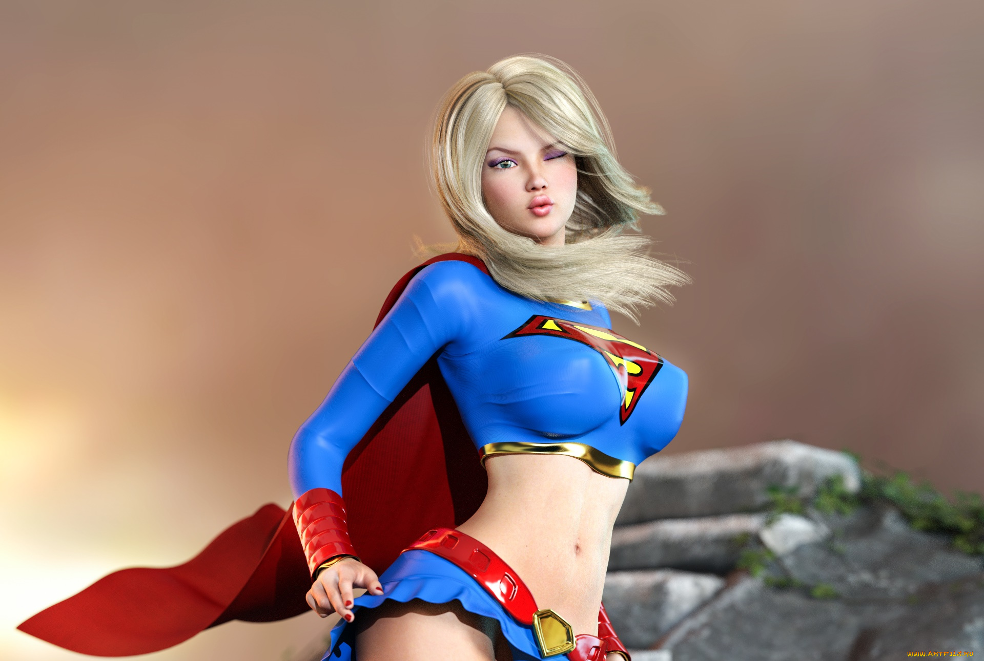 3д, графика, фантазия, , fantasy, фон, взгляд, девушка