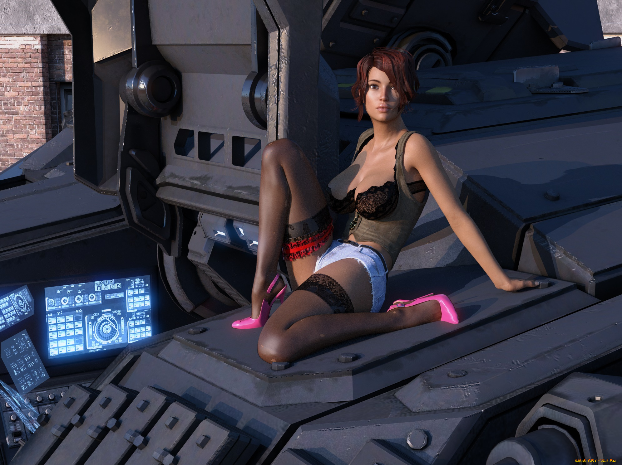 3д, графика, фантазия, , fantasy, девушка, фон, взгляд