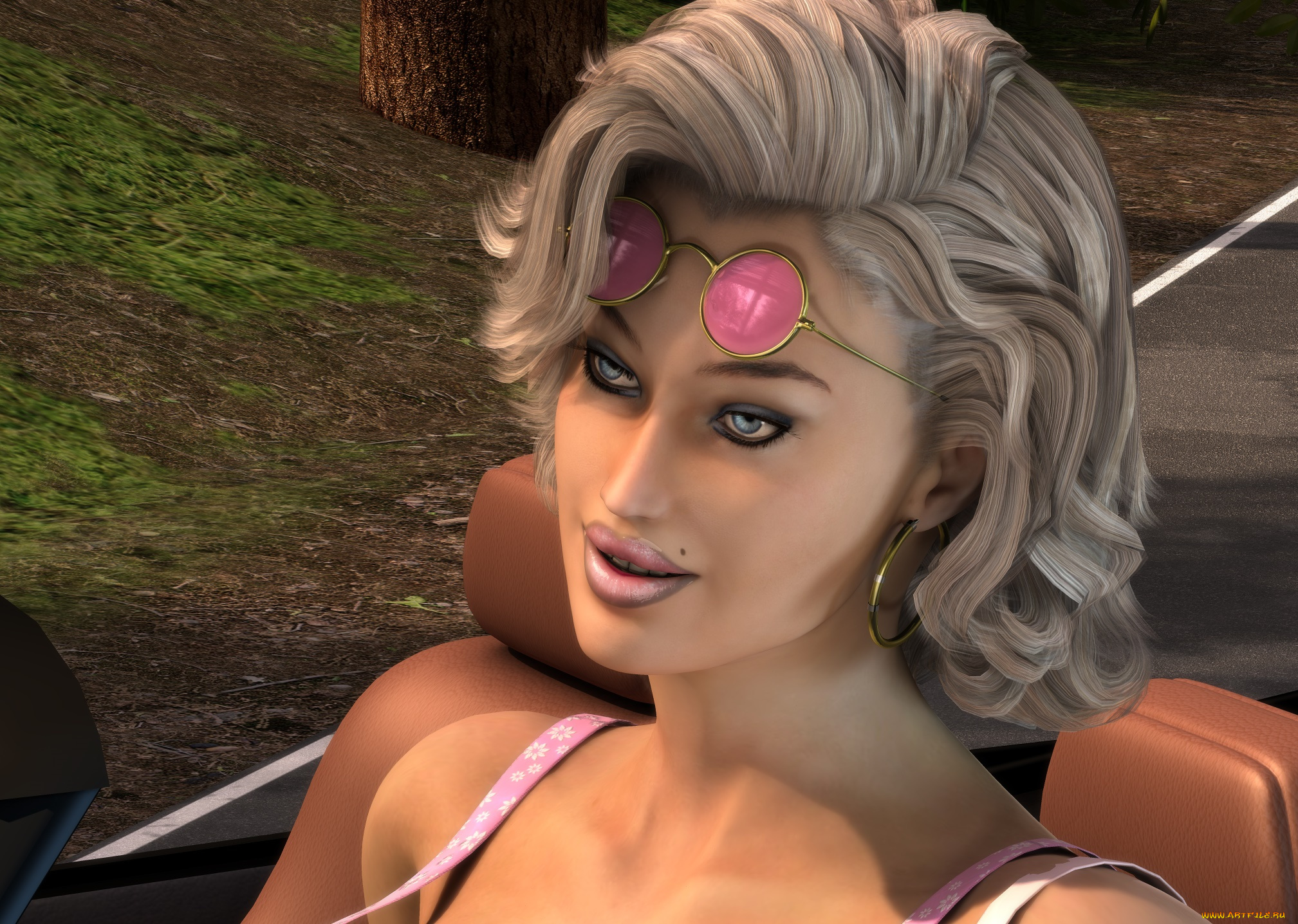 3д, графика, портрет, , portraits, взгляд, девушка, фон