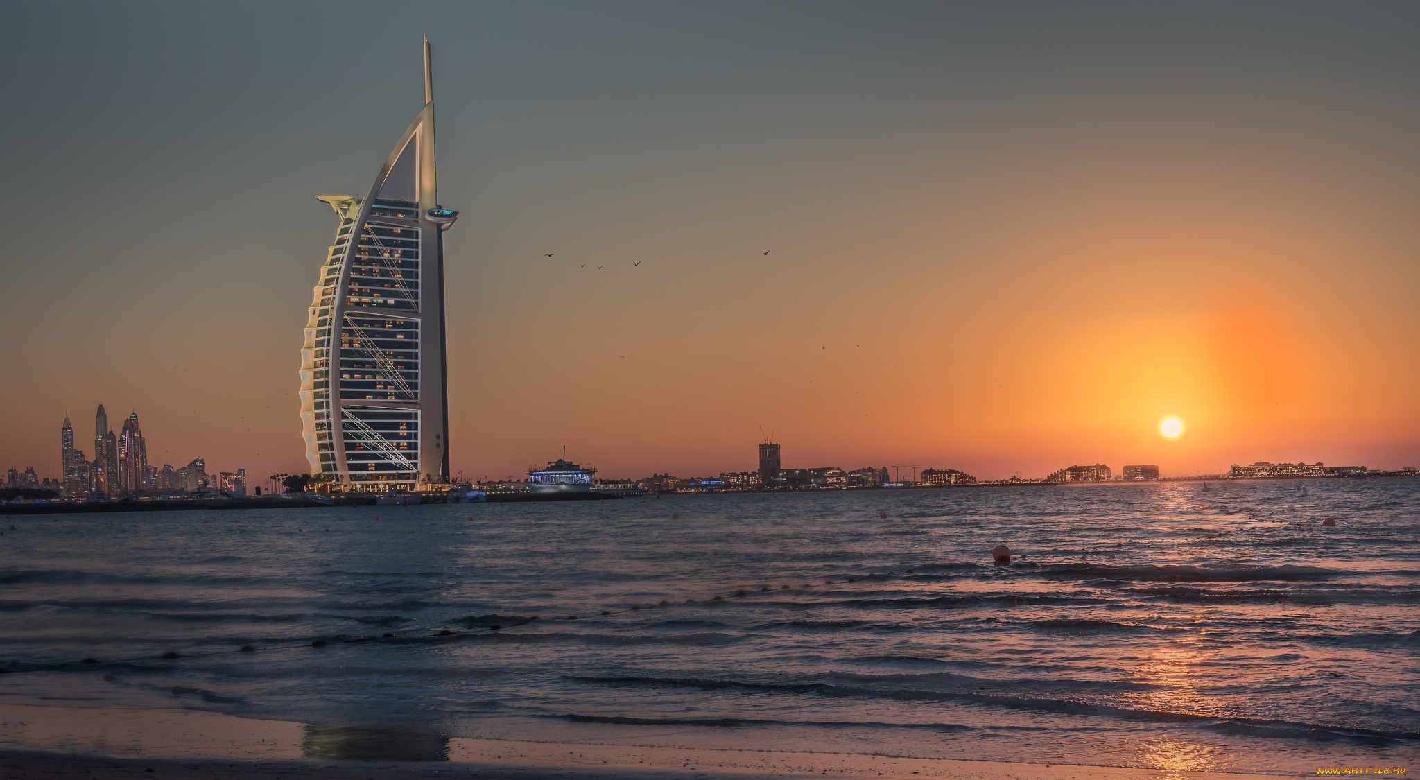 города, дубай, , оаэ, простор