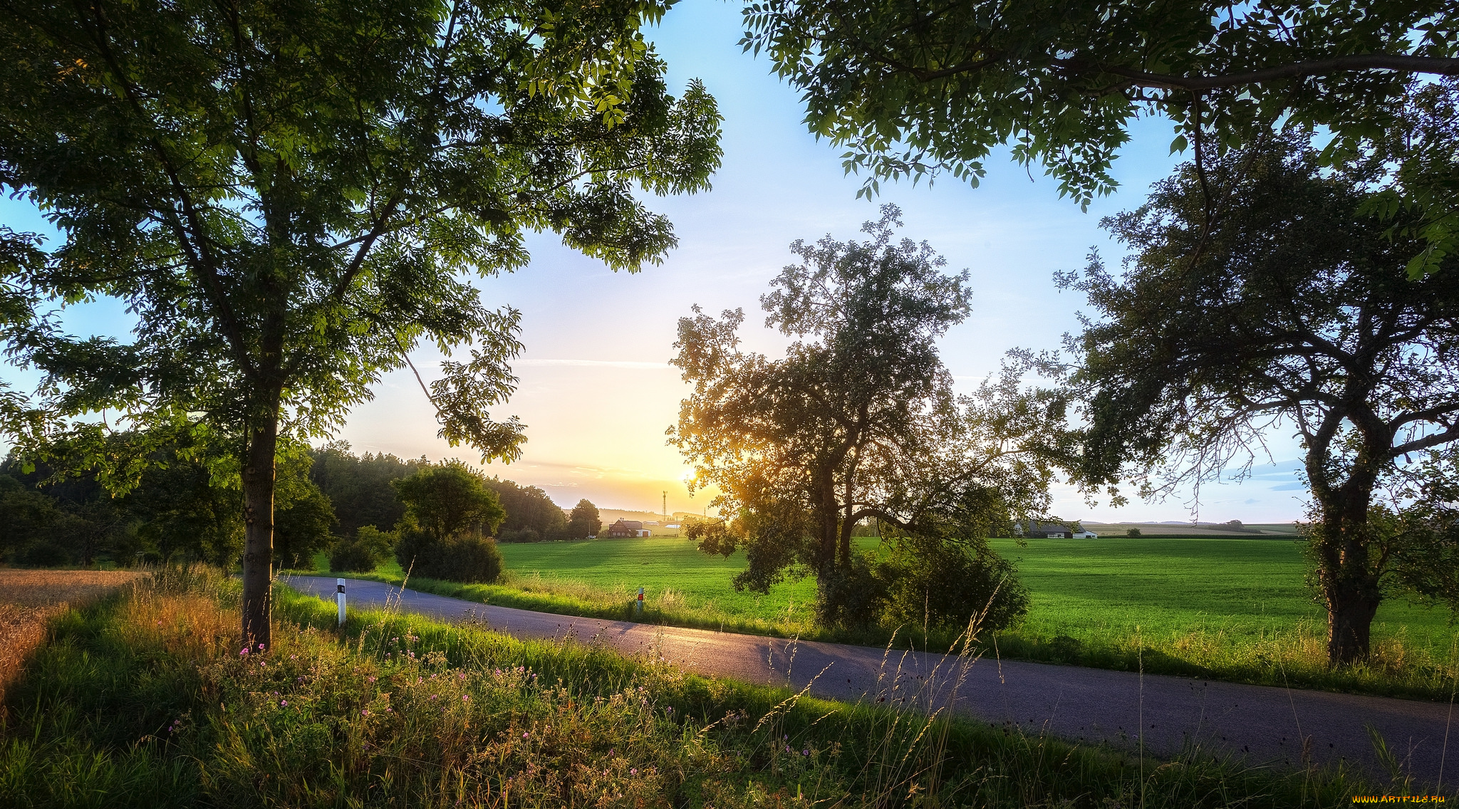 природа, дороги, простор