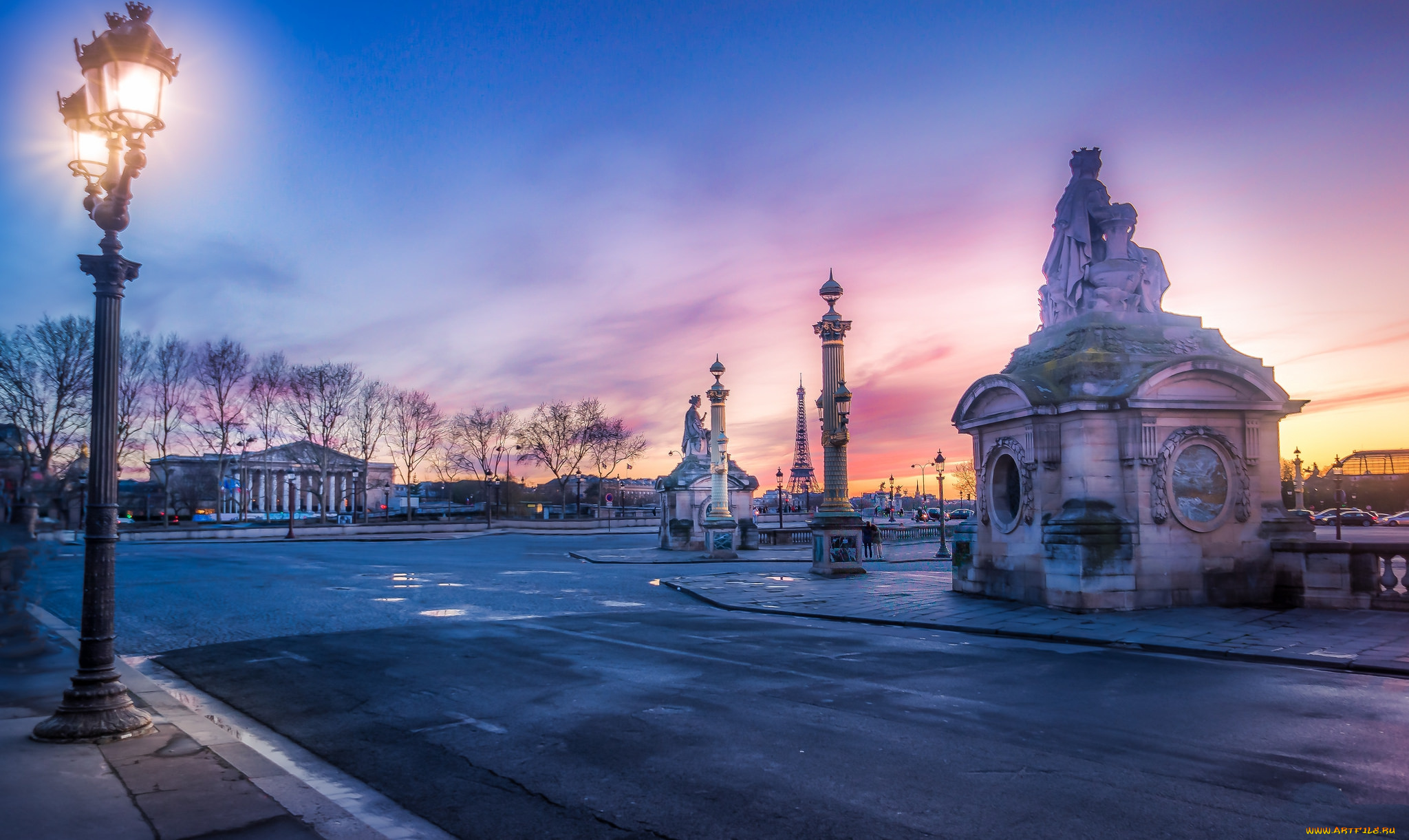 города, париж, , франция, простор