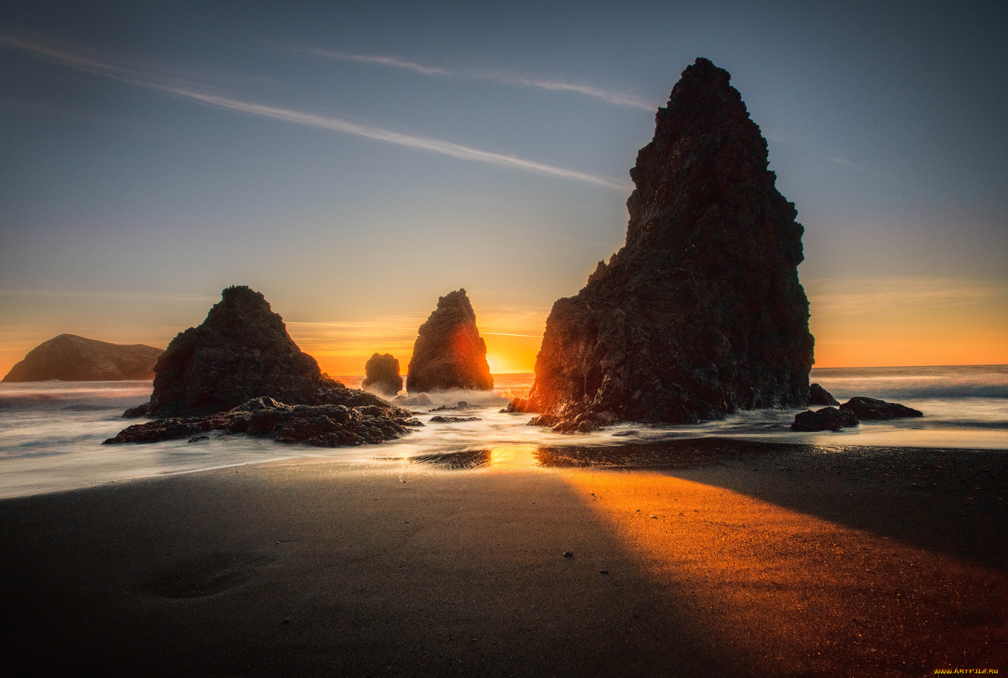 природа, побережье, простор