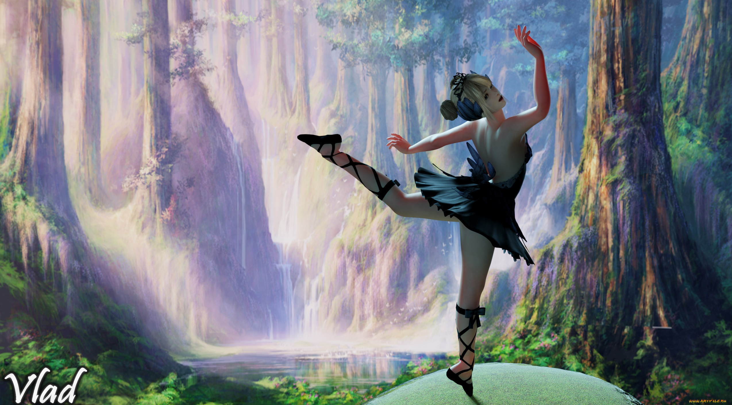 3д, графика, фантазия, , fantasy, фон, взгляд, девушка