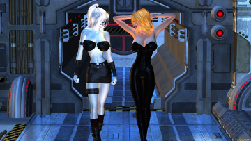 обоя 3д графика, фантазия , fantasy, фон, взгляд, девушки