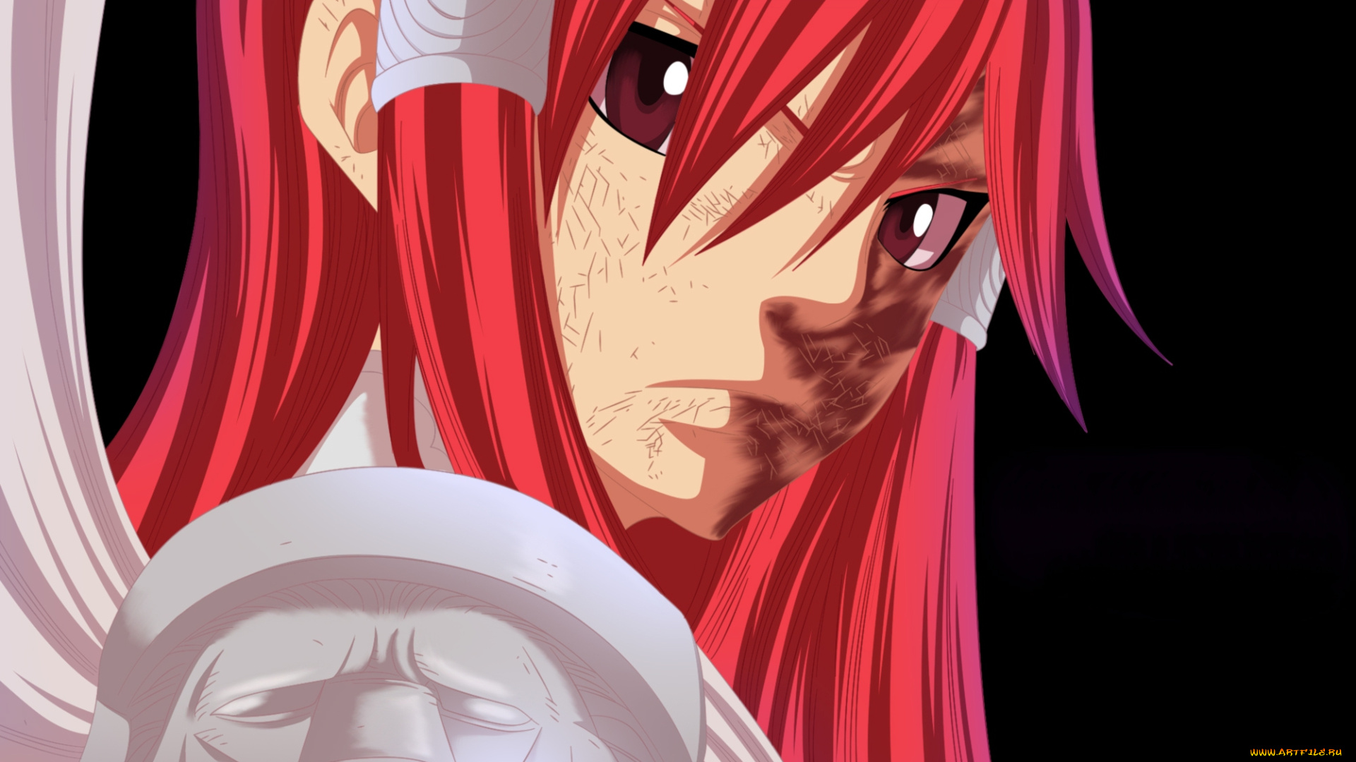 аниме, fairy, tail, взгляд, маг, волшебник, scarlet, erza