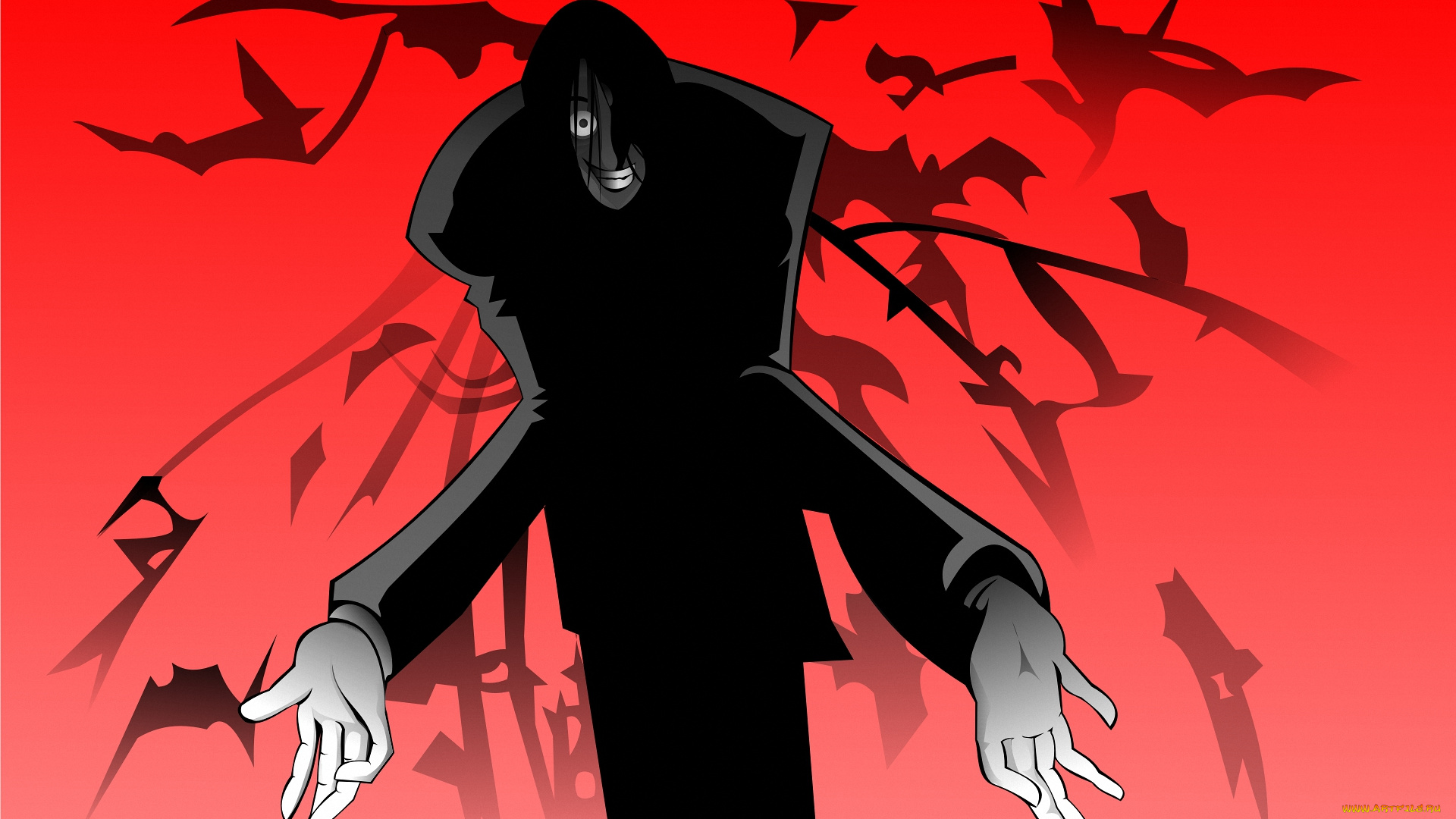 аниме, hellsing, дракула, вампир, alucard, dracula, vampire, алукард