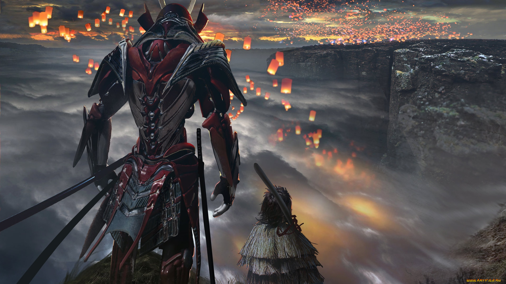 фэнтези, люди, samurai, armor