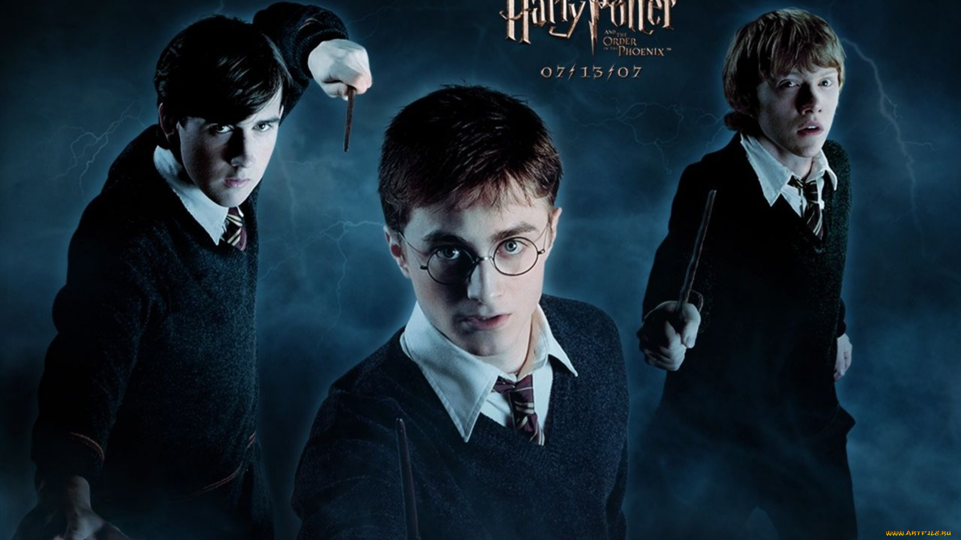 кино, фильмы, harry, potter, and, the, order, of, the, phoenix, рон, уизли, гарри, поттер, невилл, лонгботтом