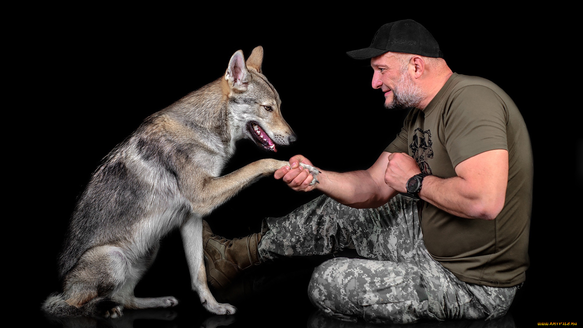 мужчины, -, unsort, друзья, мужчина, собака