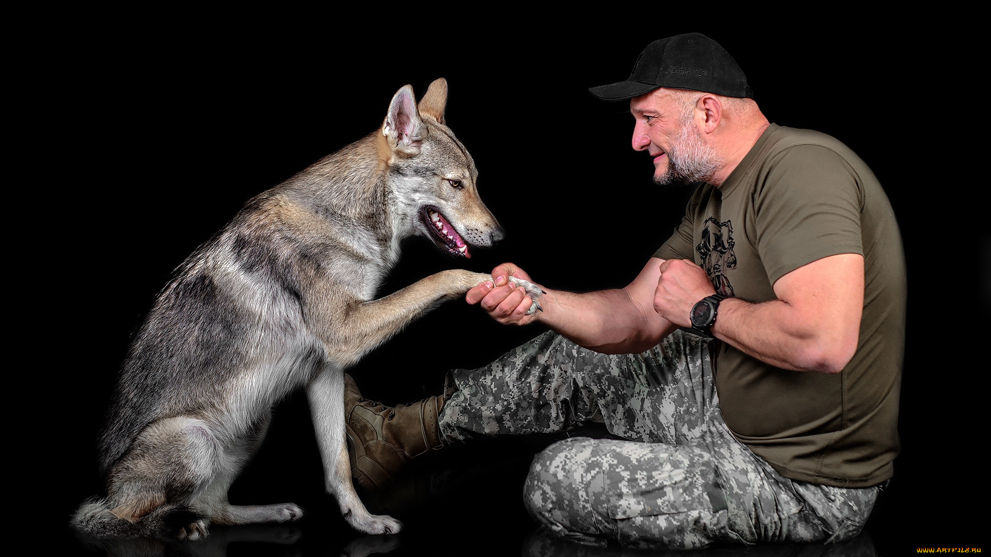 мужчины, -, unsort, друзья, мужчина, собака