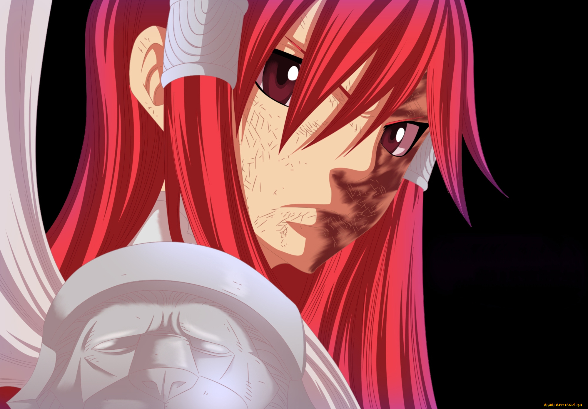 аниме, fairy, tail, взгляд, маг, волшебник, scarlet, erza