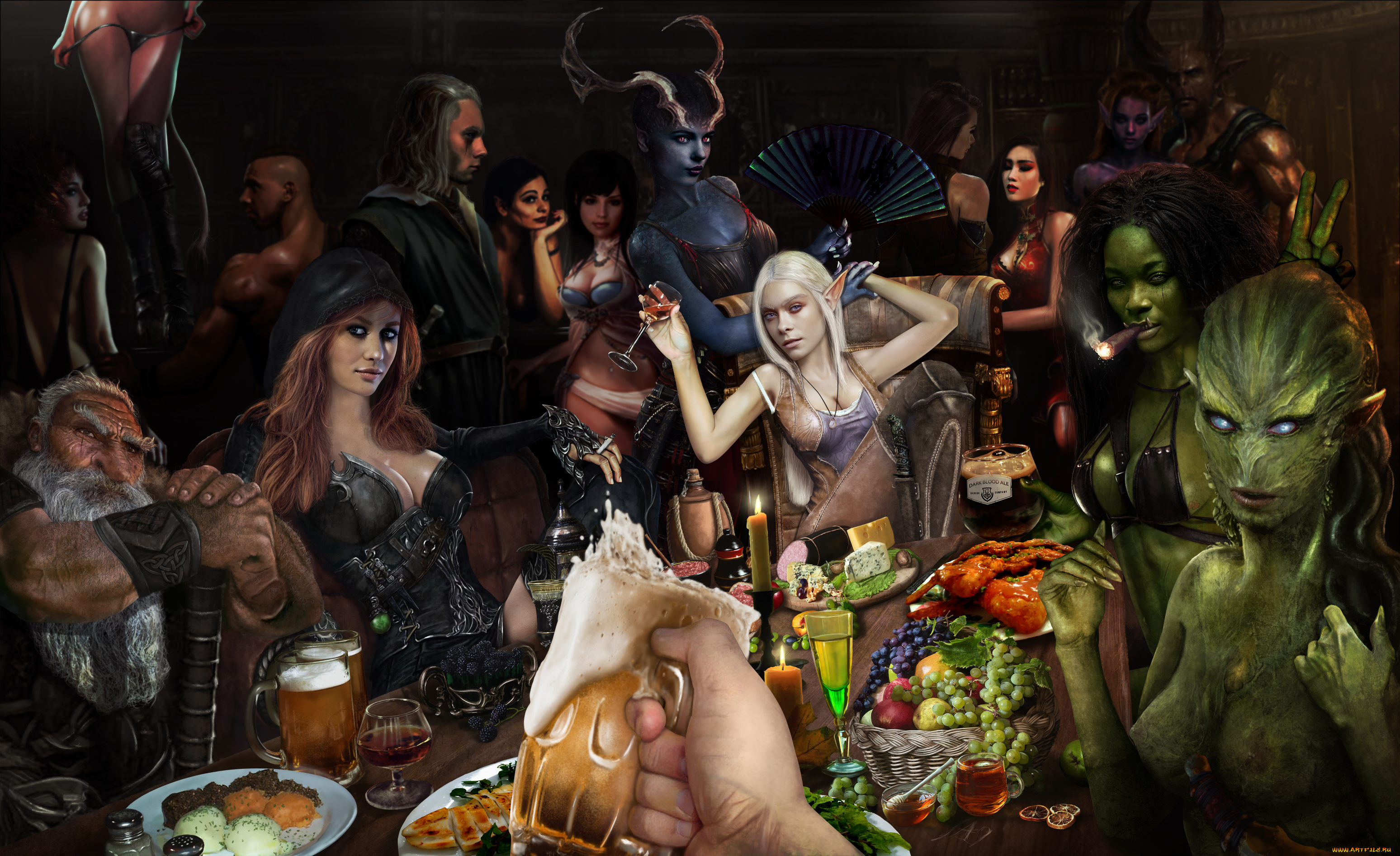 разное, cosplay, , косплей, еда, стол, одежда, взгляд, фон, существа, мужчины, девушки