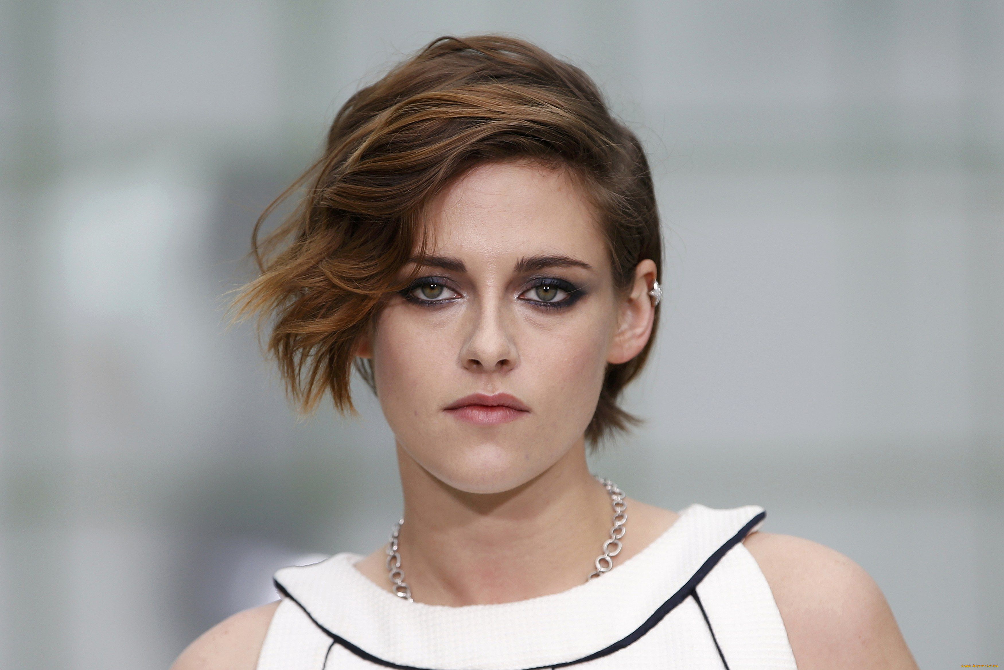 девушки, kristen, stewart, лицо, шатенка, актриса