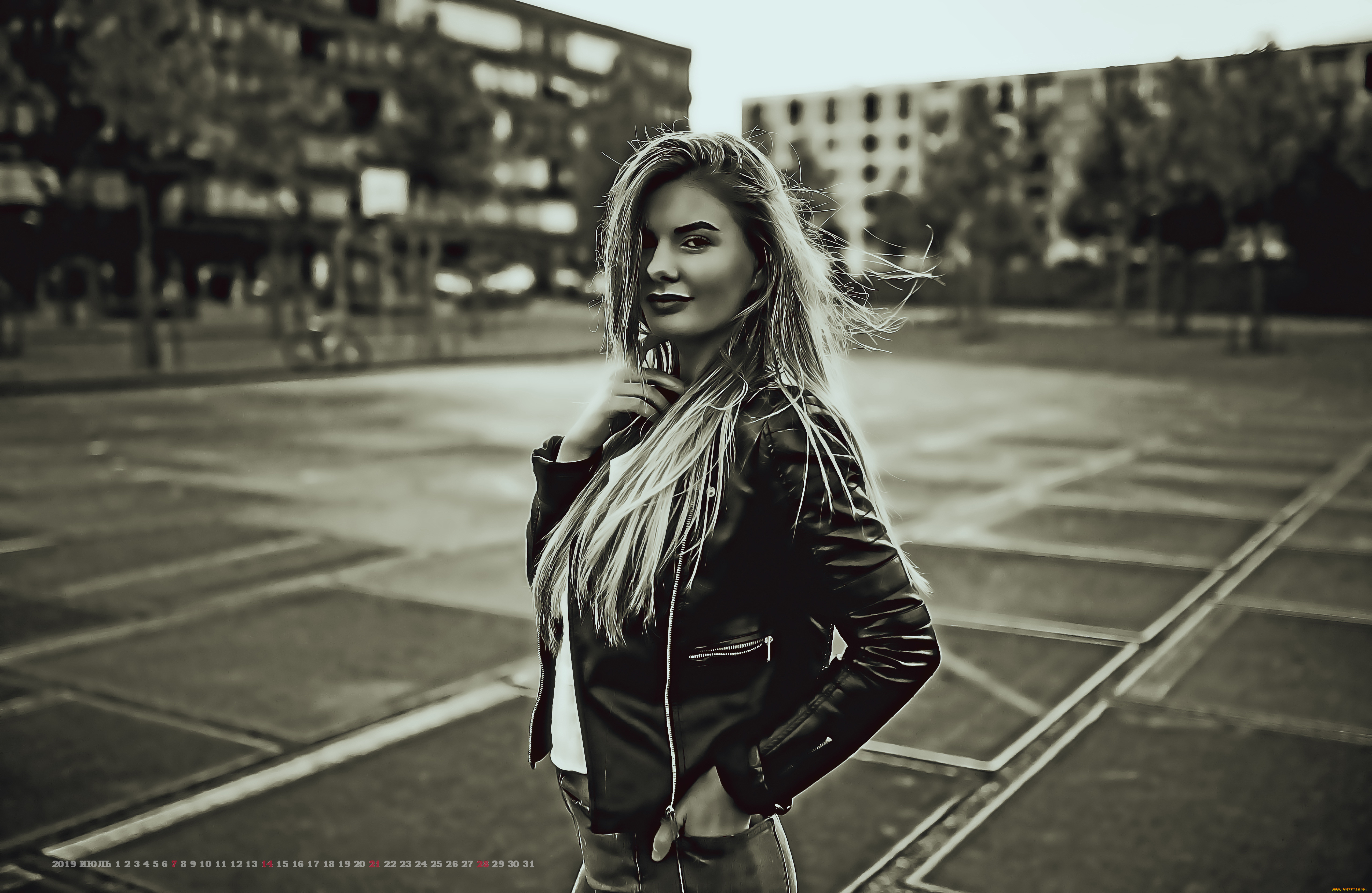 календари, компьютерный, дизайн, calendar, 2019, женщина, здание, взгляд, девушка, улица