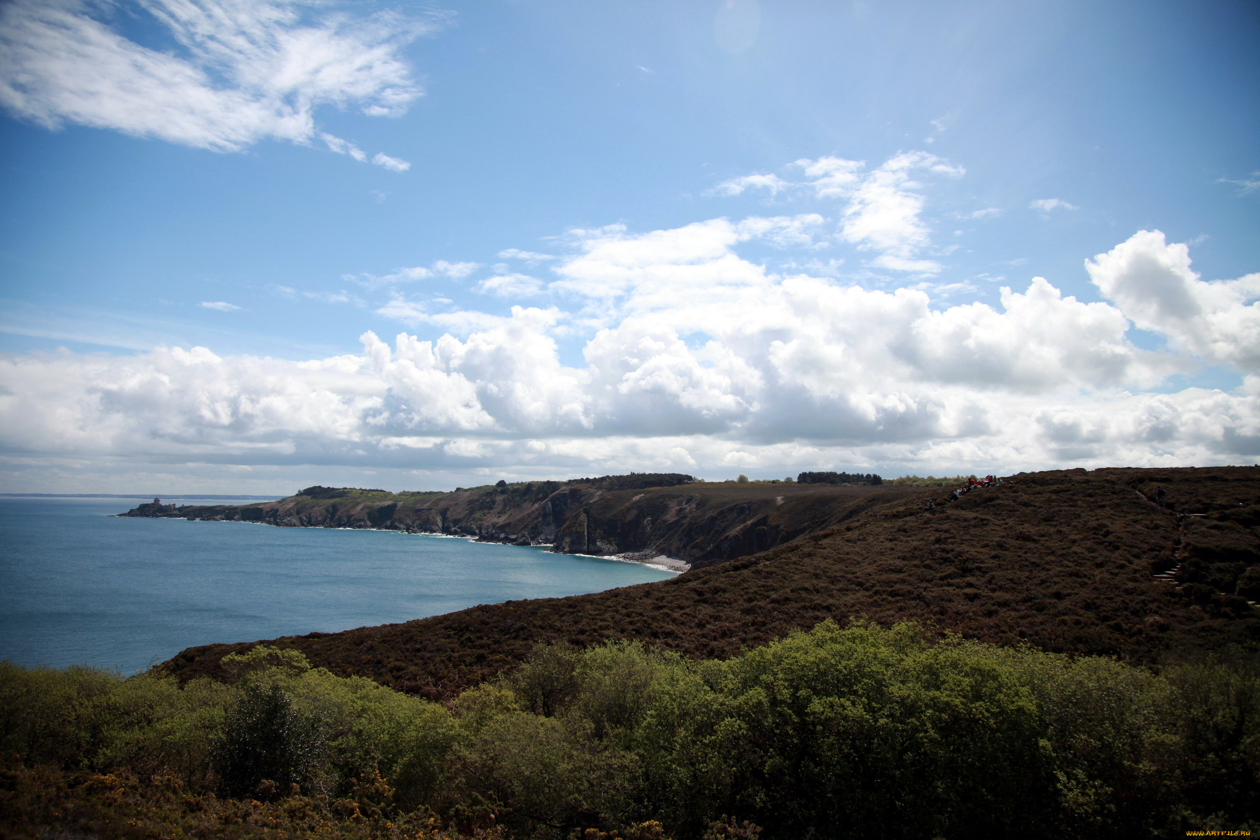 бретань, франция, природа, побережье