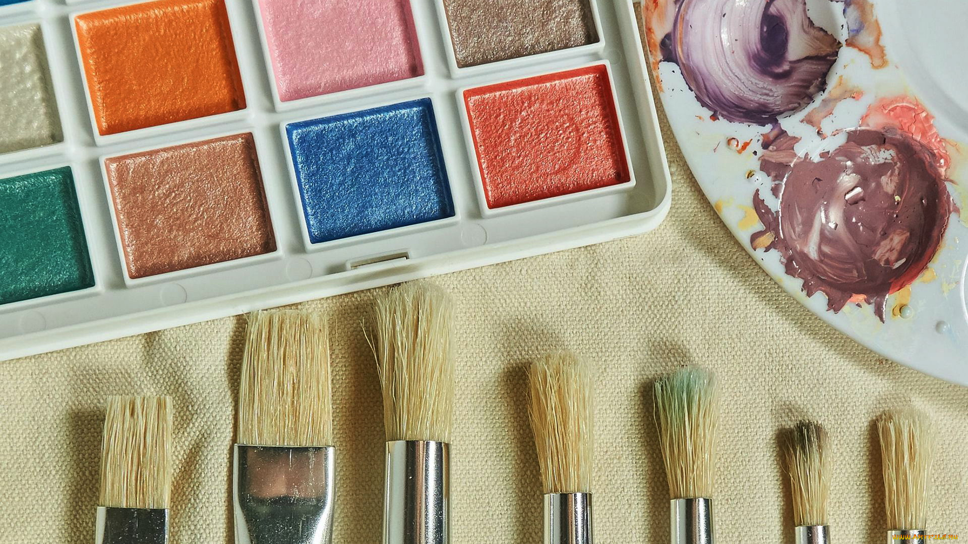 разное, канцелярия, , книги, кисти, краски