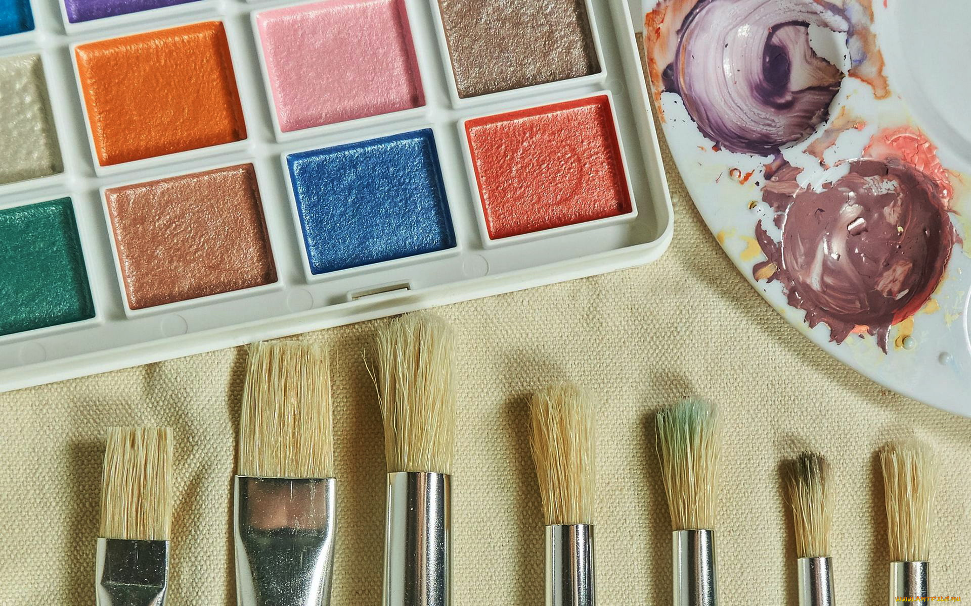 разное, канцелярия, , книги, кисти, краски