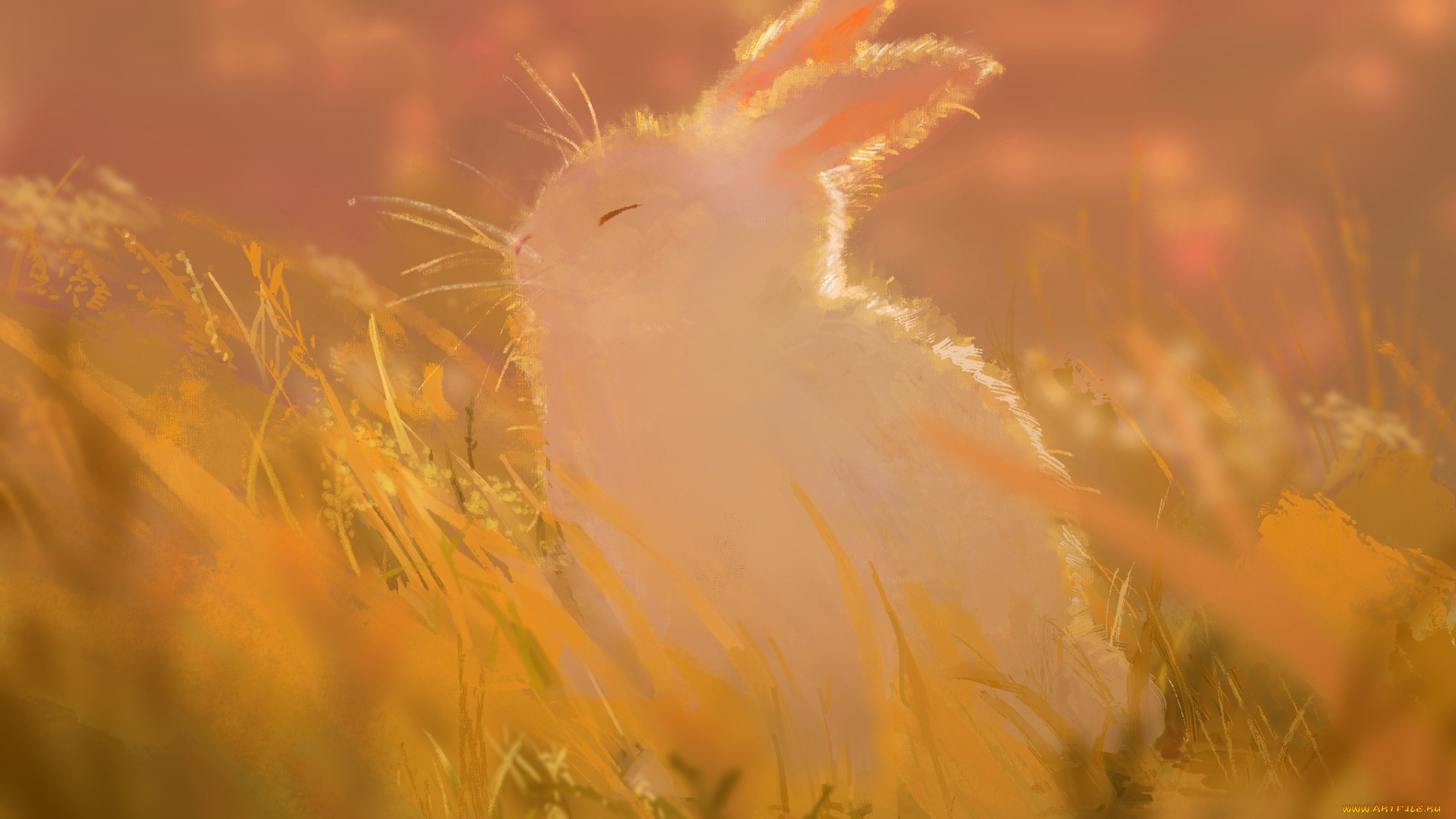 рисованное, животные, , зайцы, , кролики, кролик