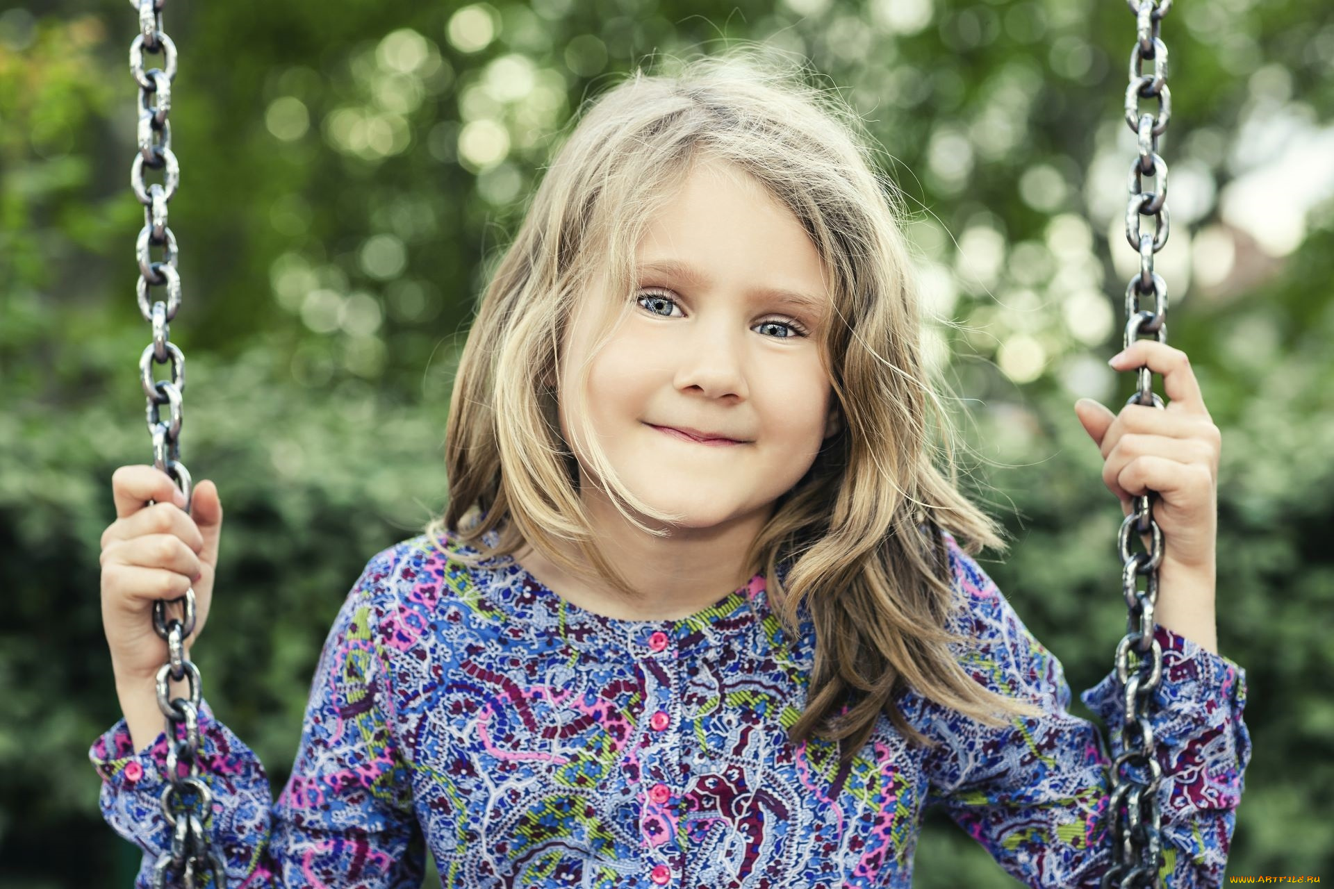 разное, дети, девочка, качели