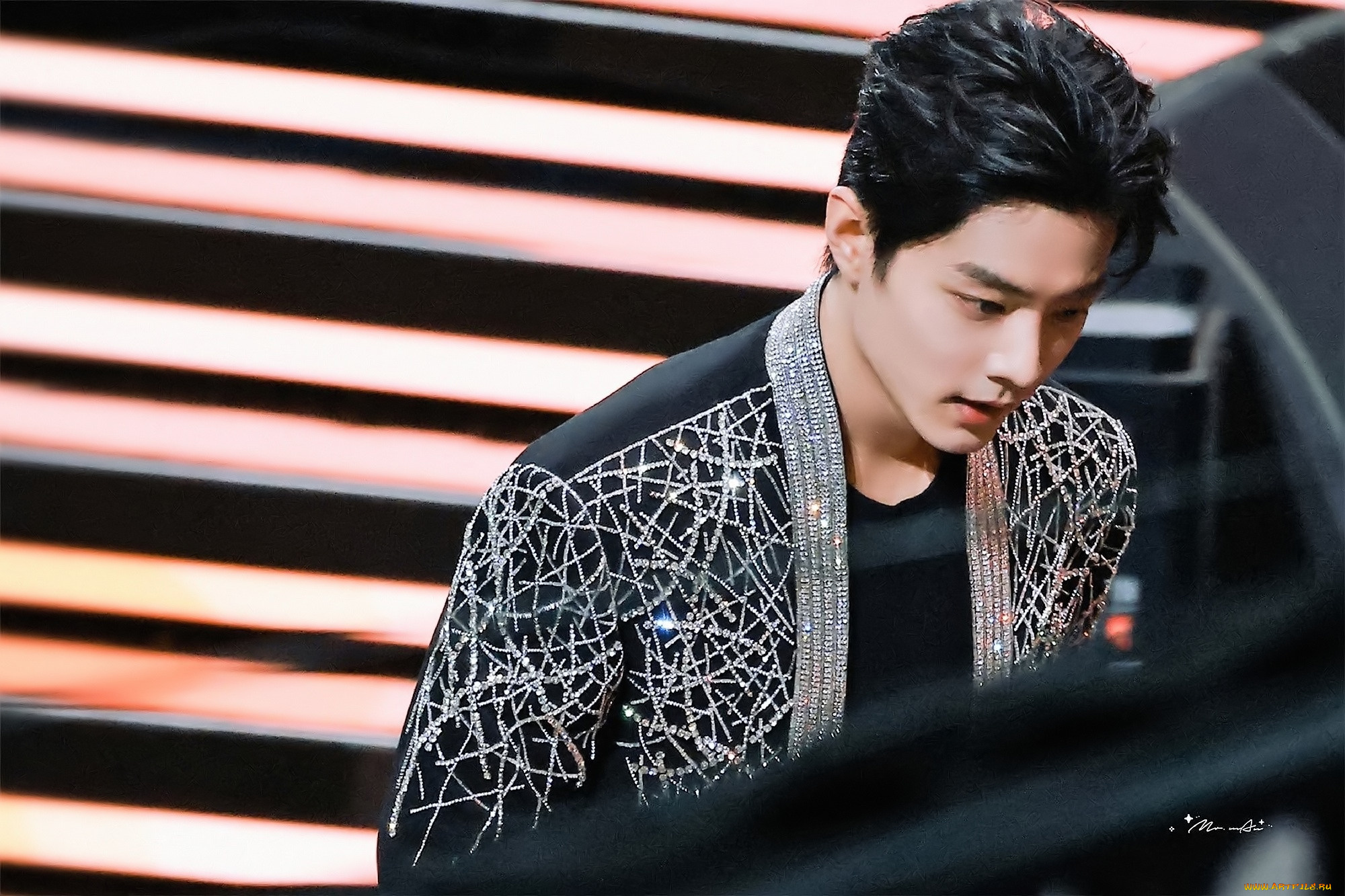 мужчины, xiao, zhan, актер, пиджак, сцена