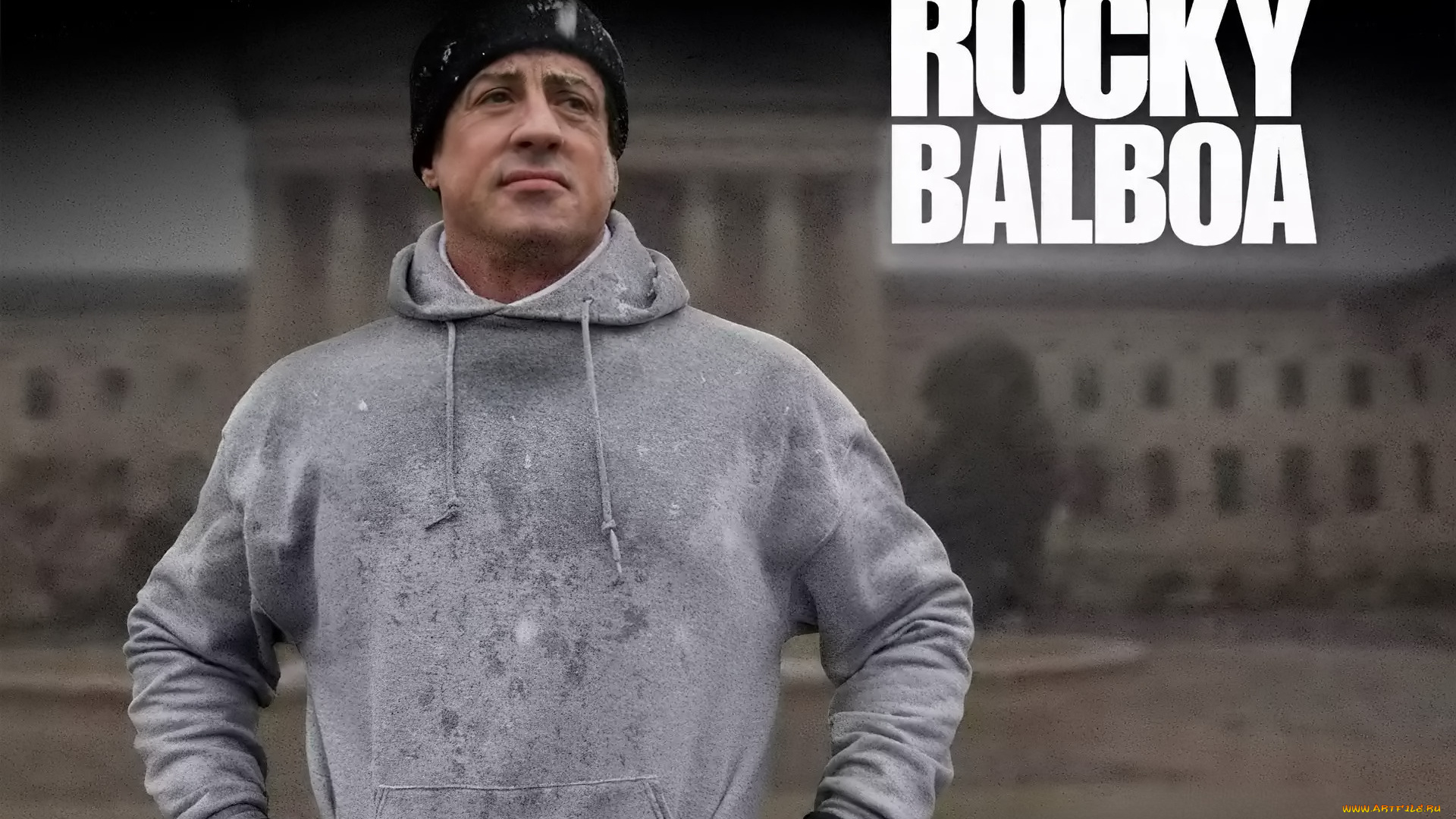 кино, фильмы, rocky, роки, бальбоа, шапка, толстовка, здание