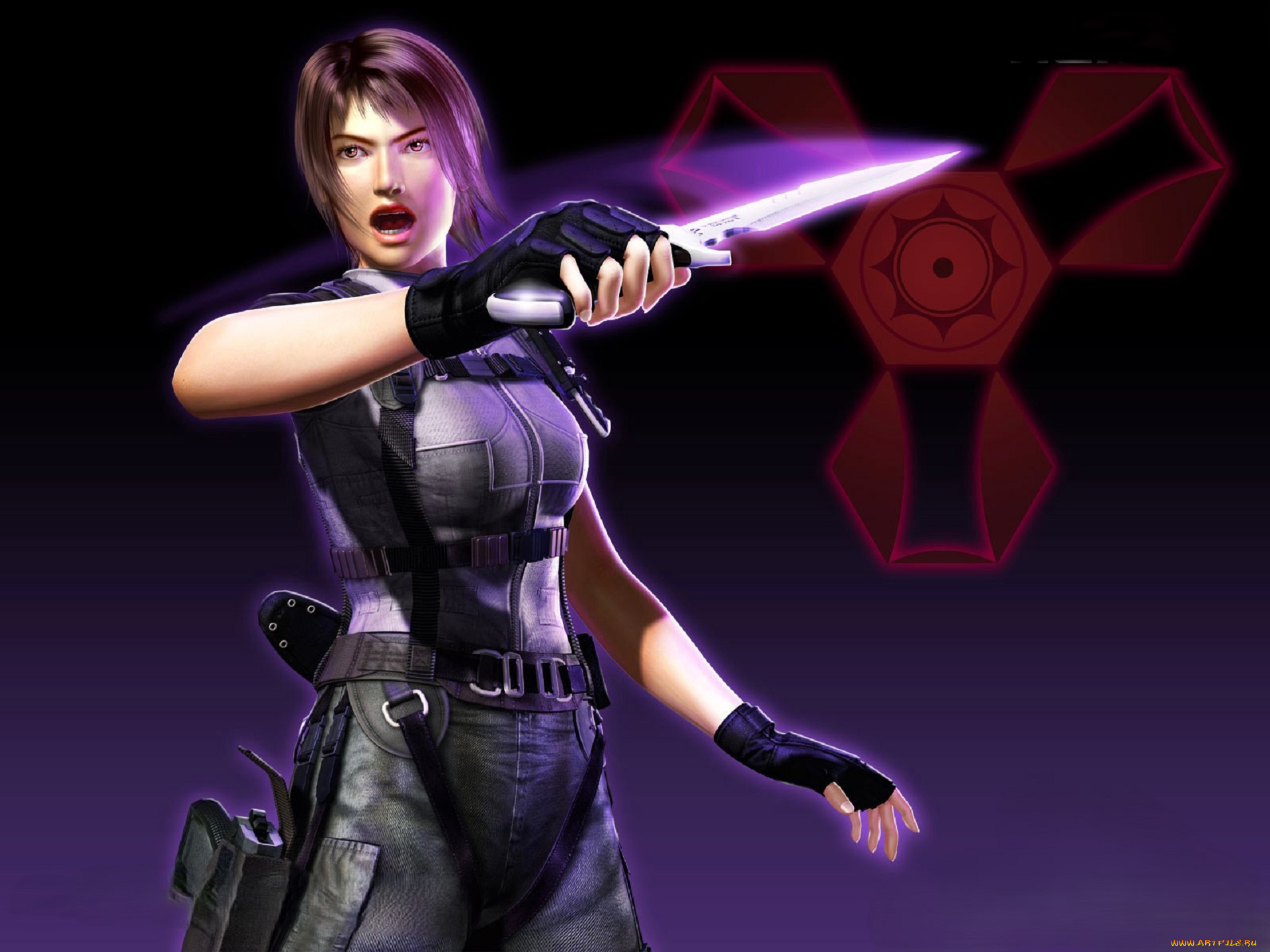 видео, игры, breakdown, девушка, форма, нож