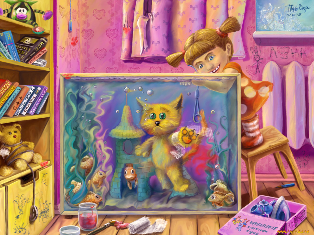 рисованные, дети