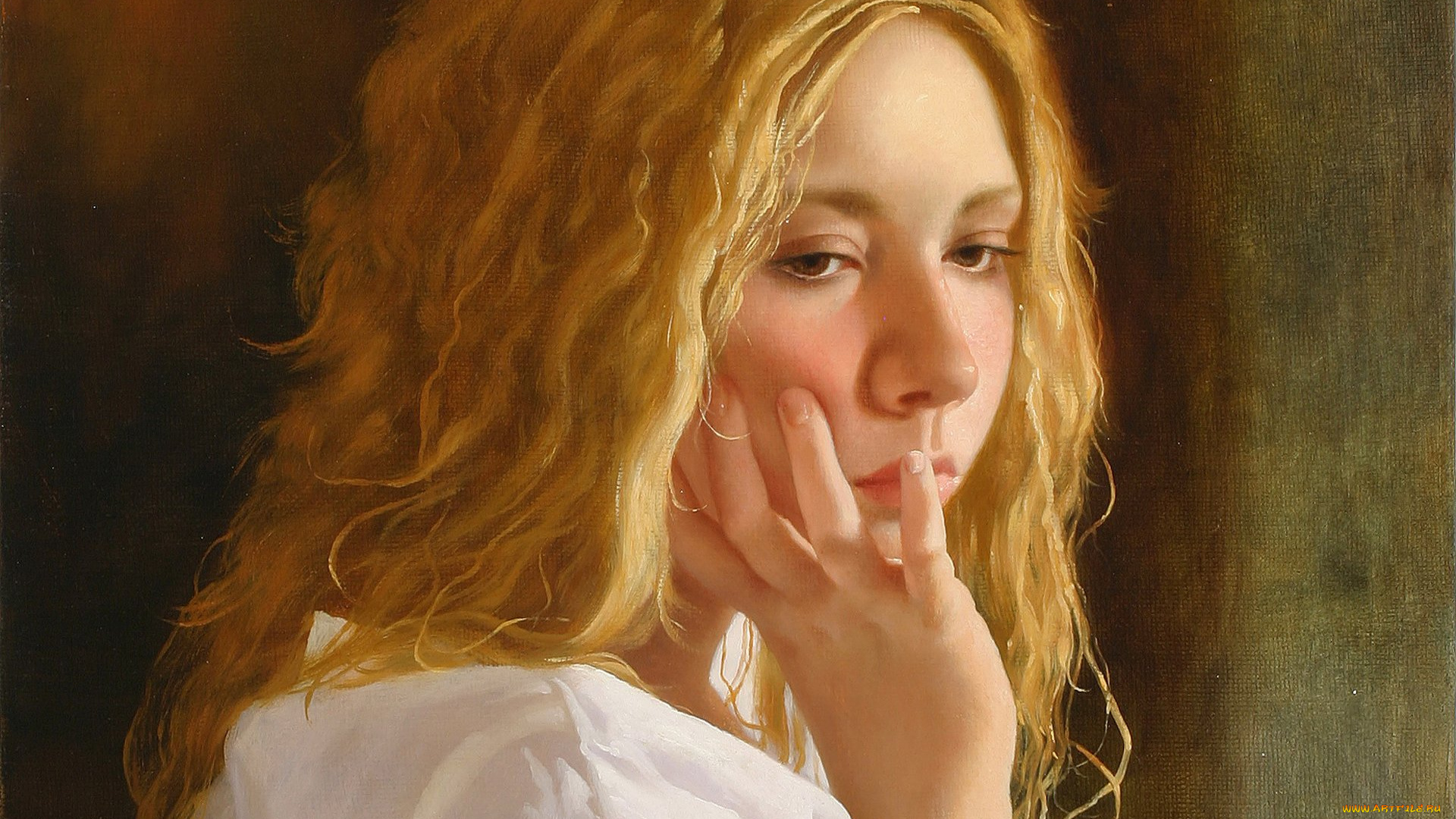 arsen, kurbanov, girl, with, peach, рисованные