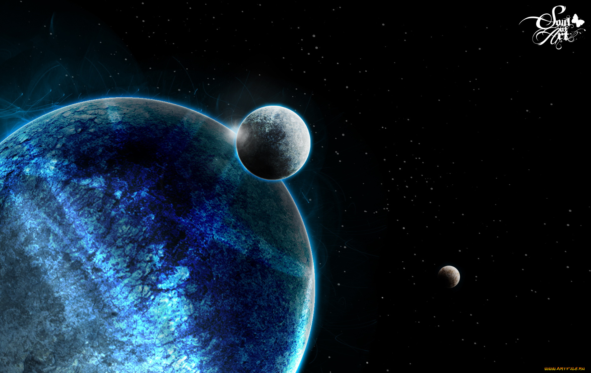 космос, арт, планеты