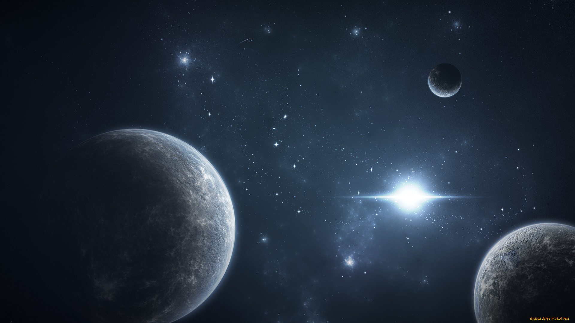 космос, арт, планеты