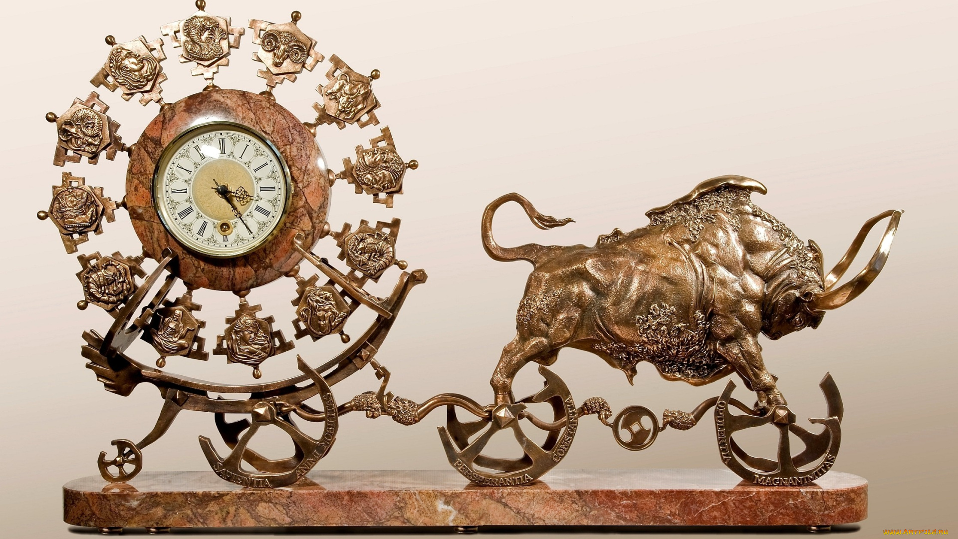 разное, Часы, часовые, механизмы, знаки, зодиака, антиквариат, бык