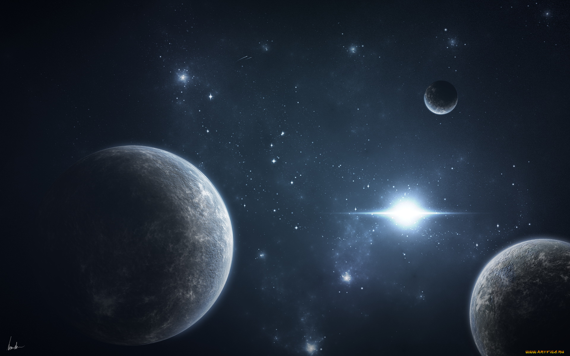 космос, арт, планеты