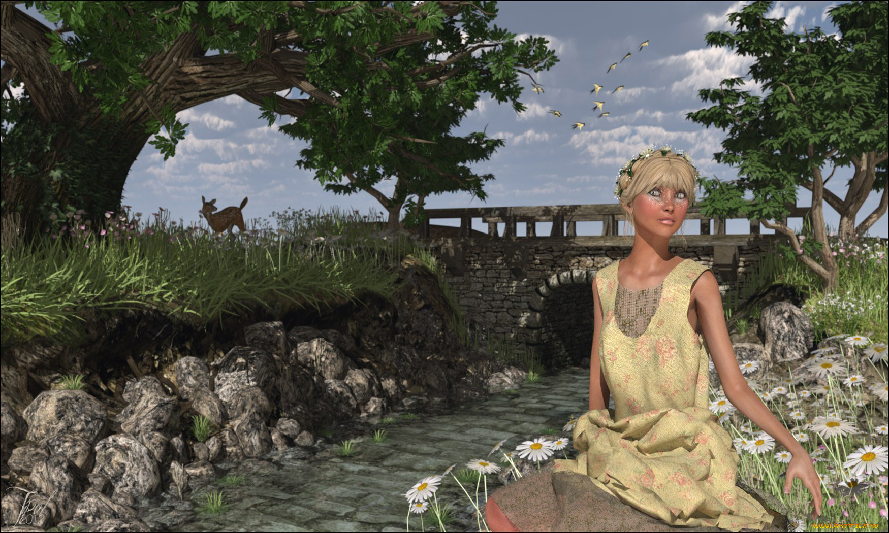 3д, графика, elves, эльфы, фея