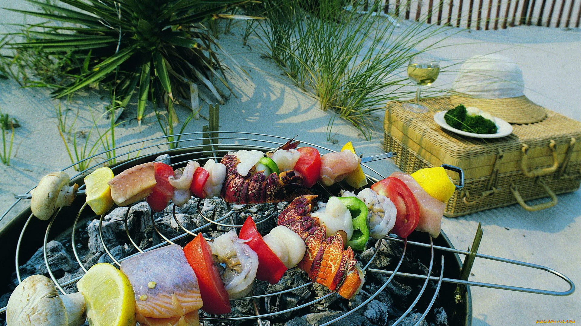 еда, шашлык, барбекю, решетка, пикник