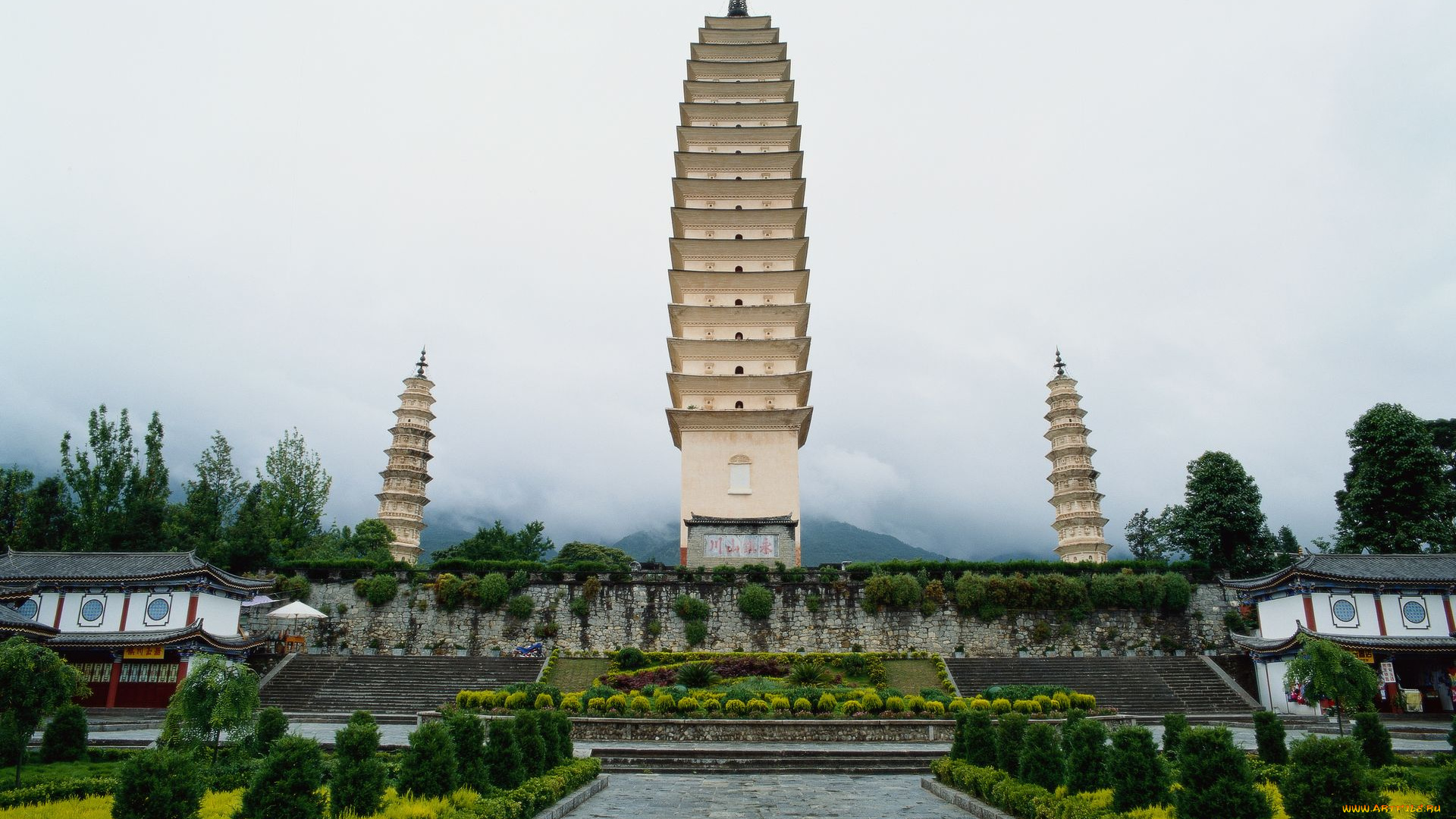 города, буддистские, другие, храмы, китай, храм