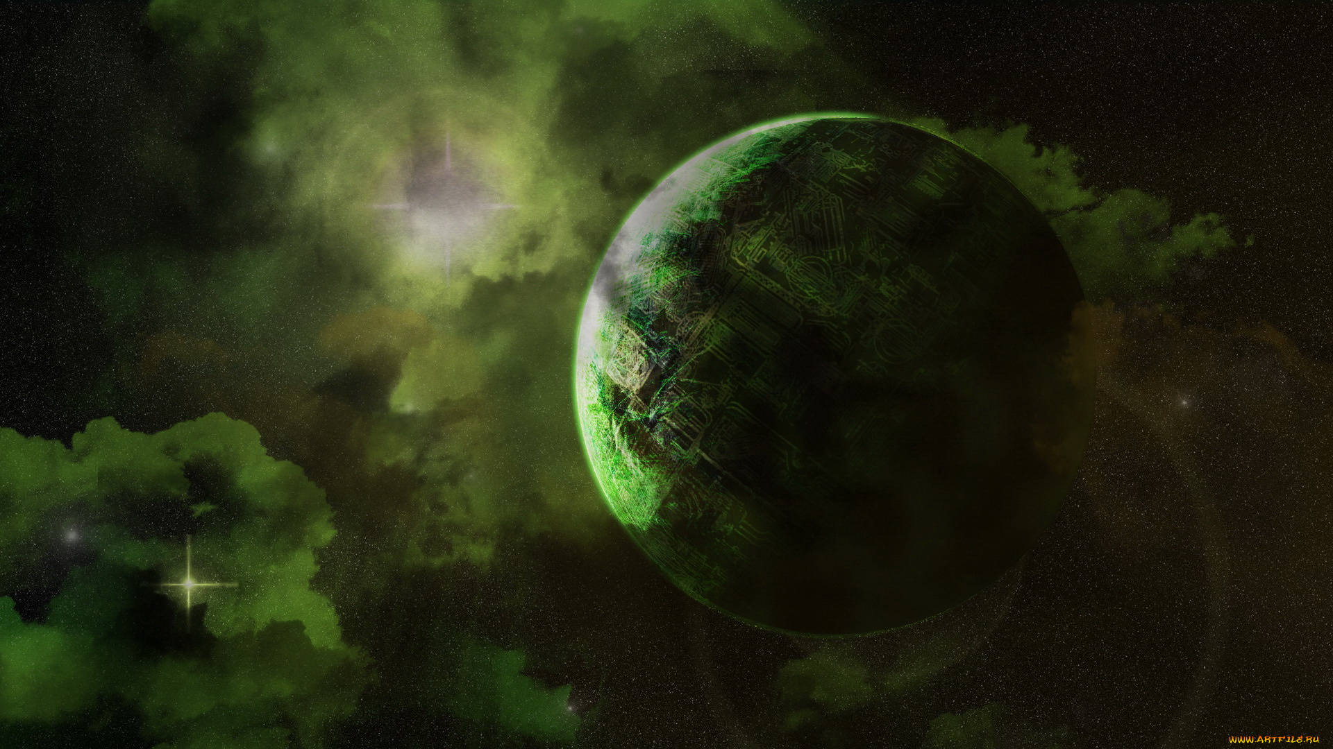 космос, арт, планеты