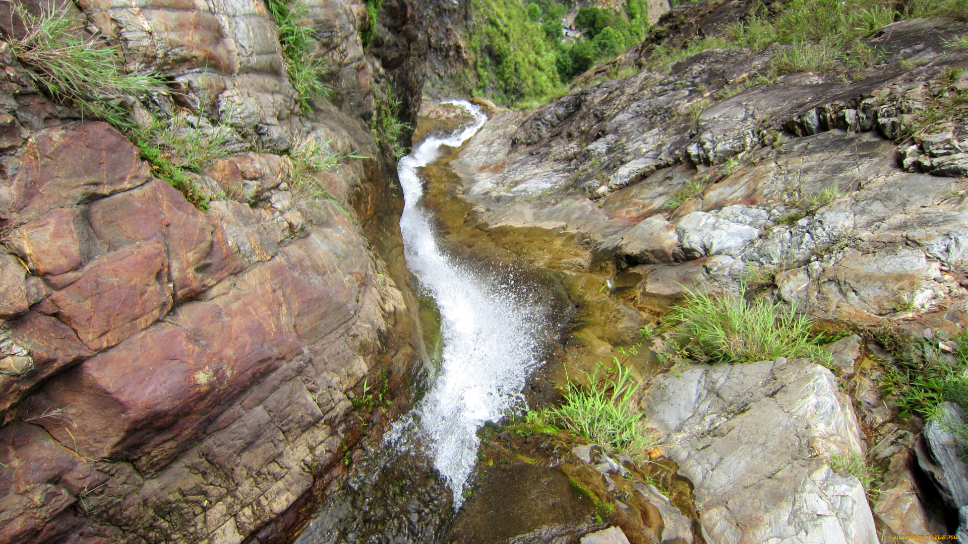 waterfalls, природа, реки, озера, ущелье, река, горы, поток