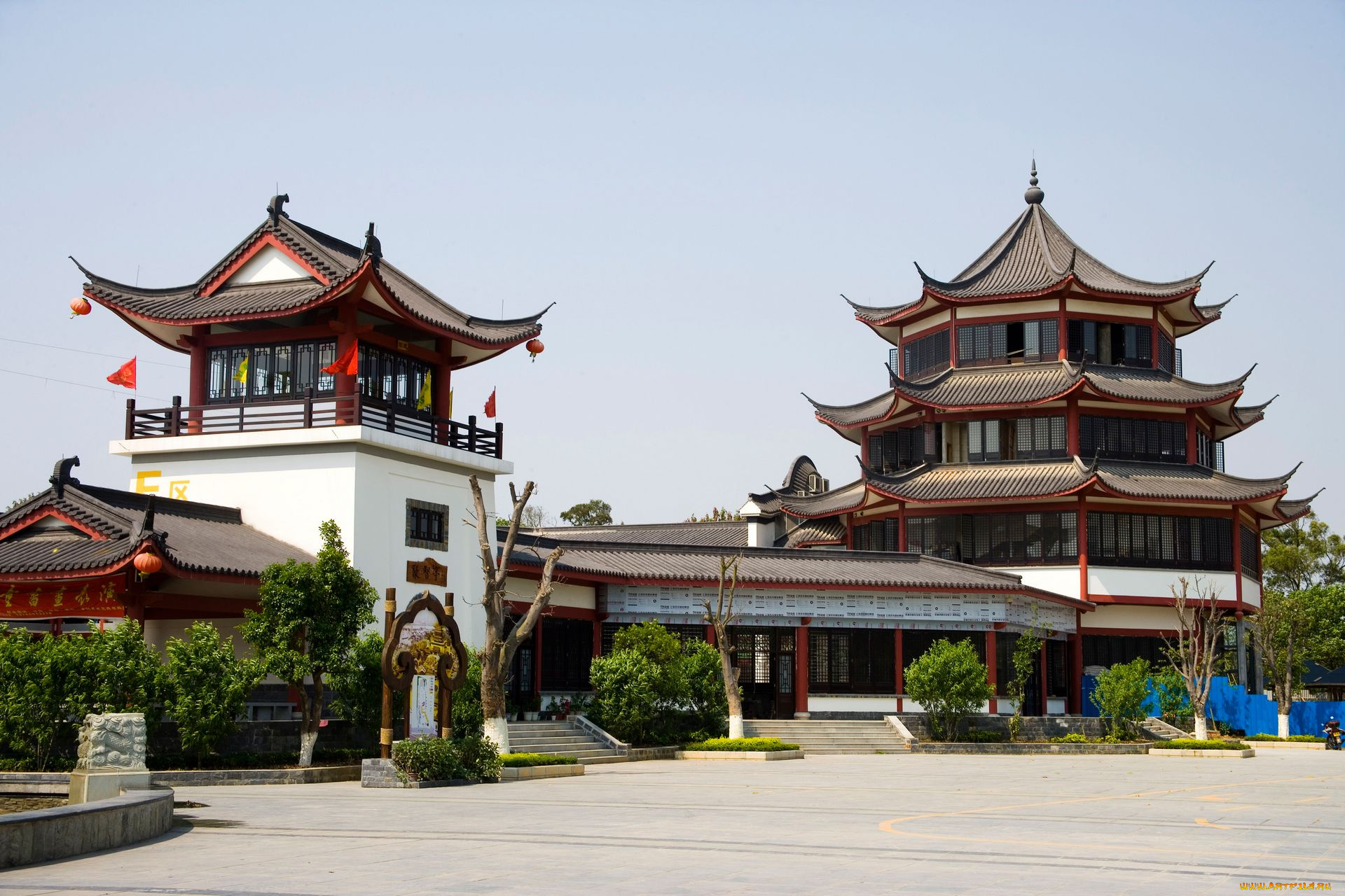 города, буддистские, другие, храмы, китай, храм