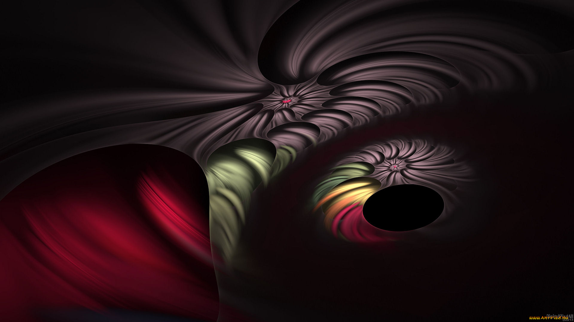 3д, графика, fractal, фракталы, узор, цвета, фон