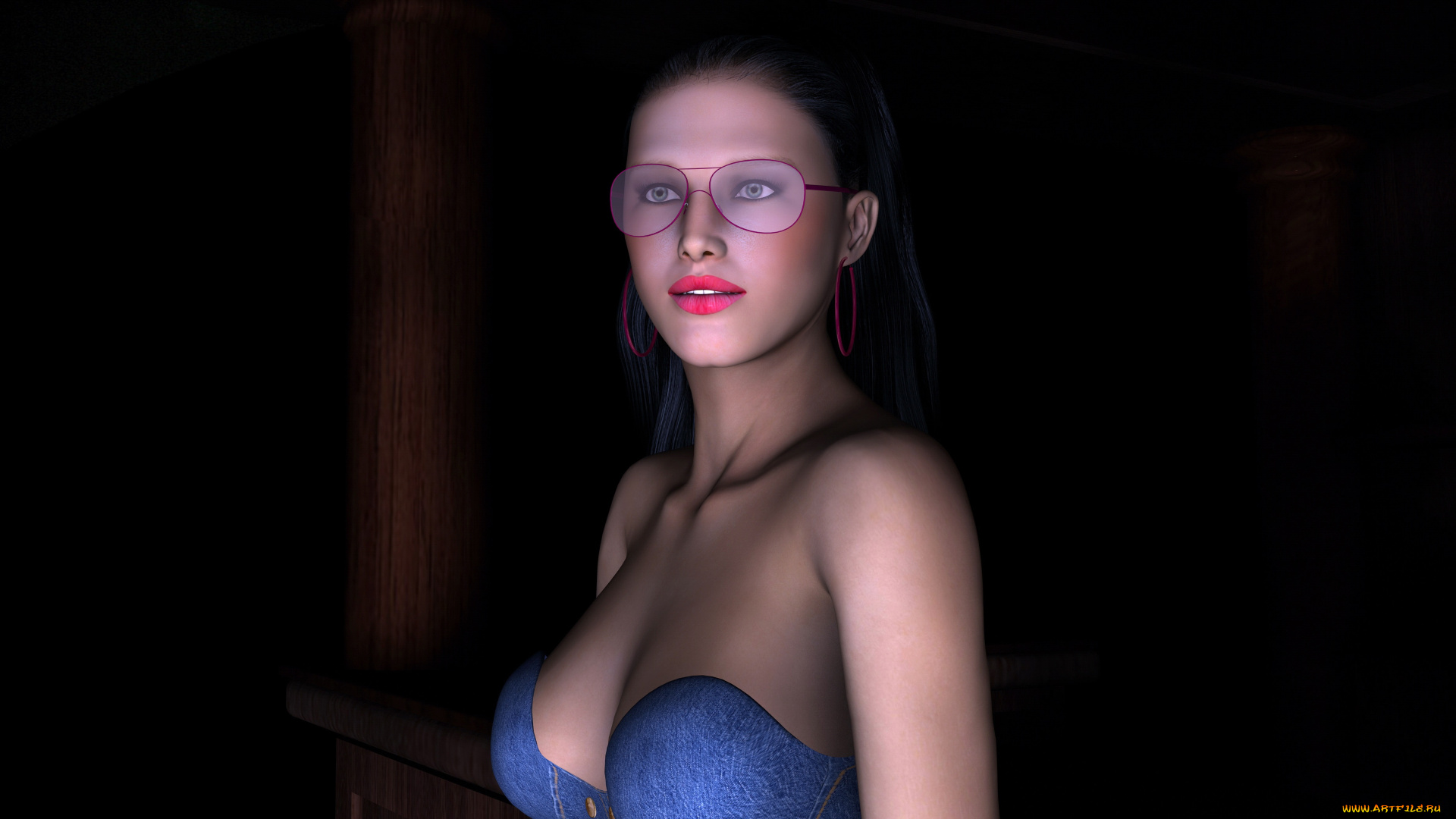 3д, графика, people, люди, девушка, очки
