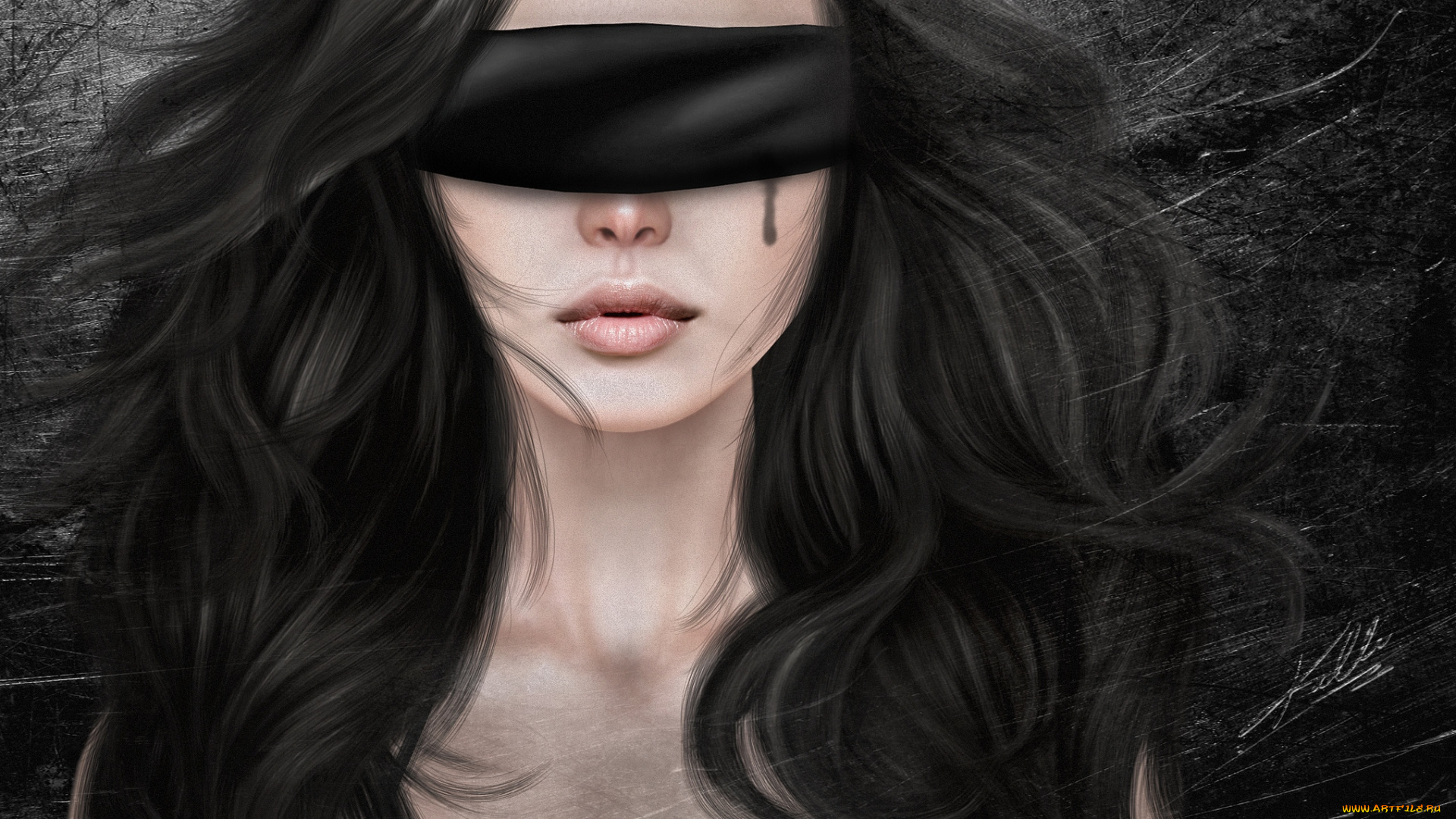 3д, графика, people, люди, повязка, девушка