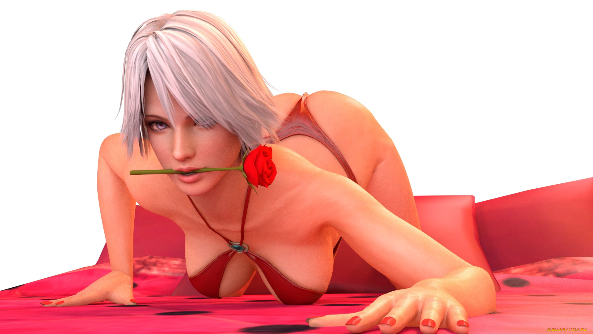 3д, графика, people, люди, роза, девушка