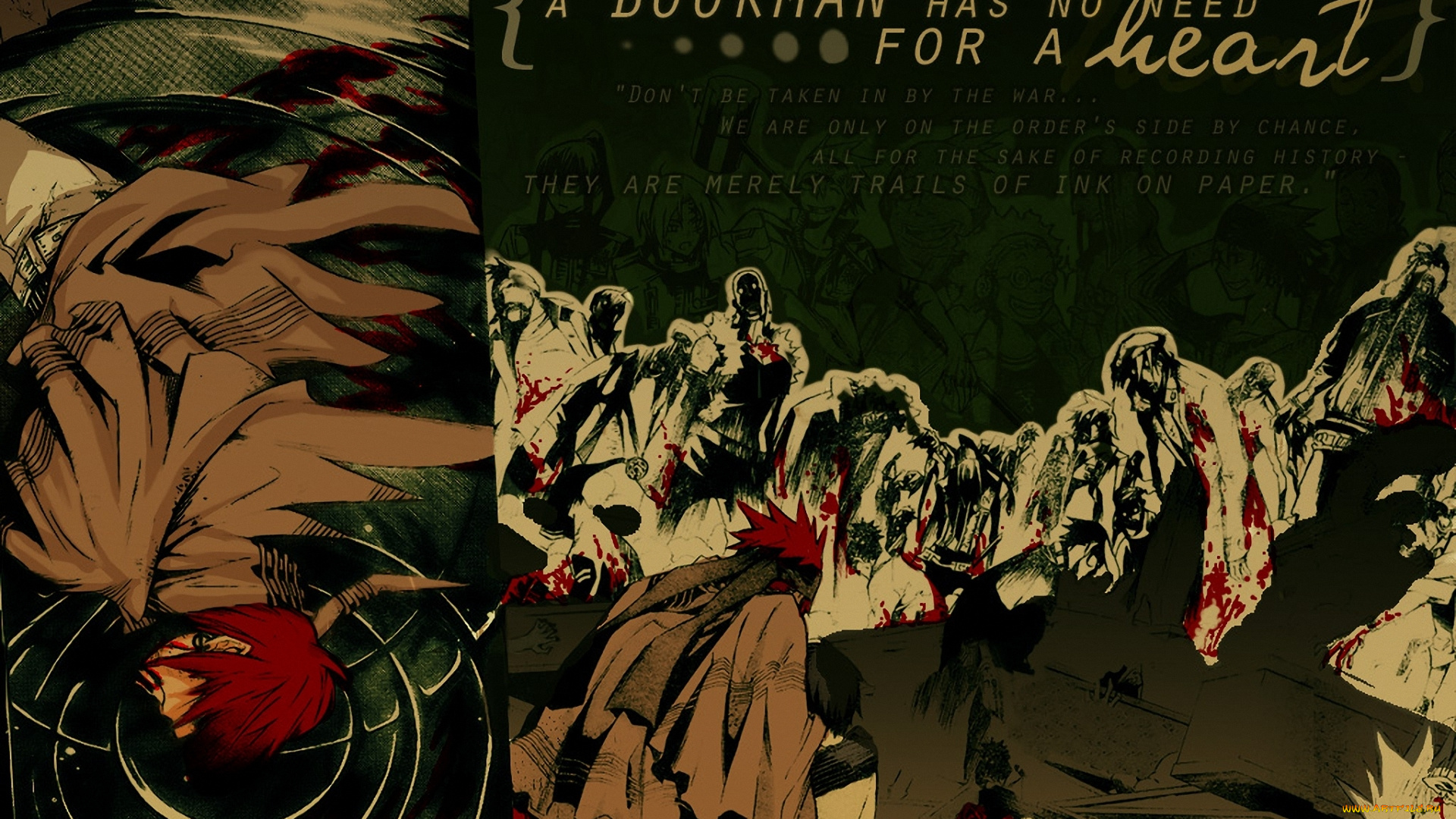 аниме, gray, man, экзорцист, lavi