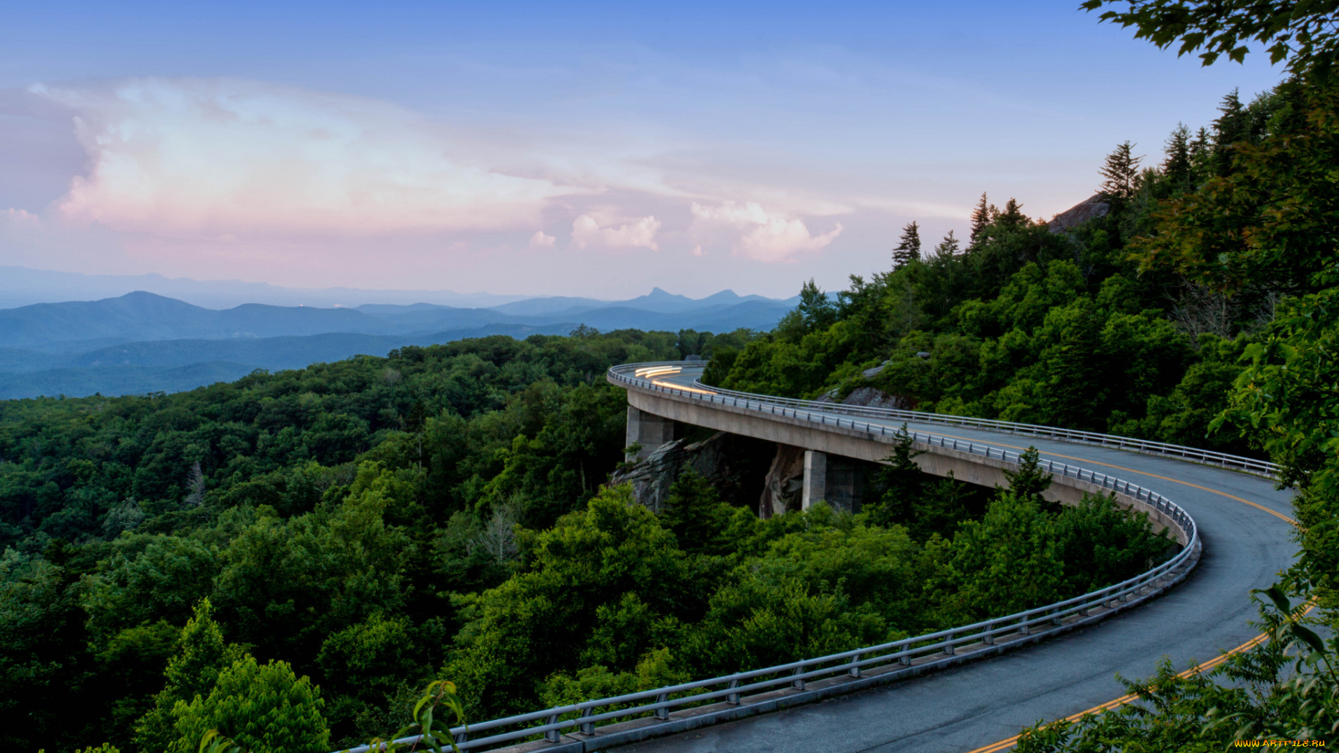 blue, ridge, parkway, usa, природа, дороги, лес, горы, аппалачи, appalachian, mountains