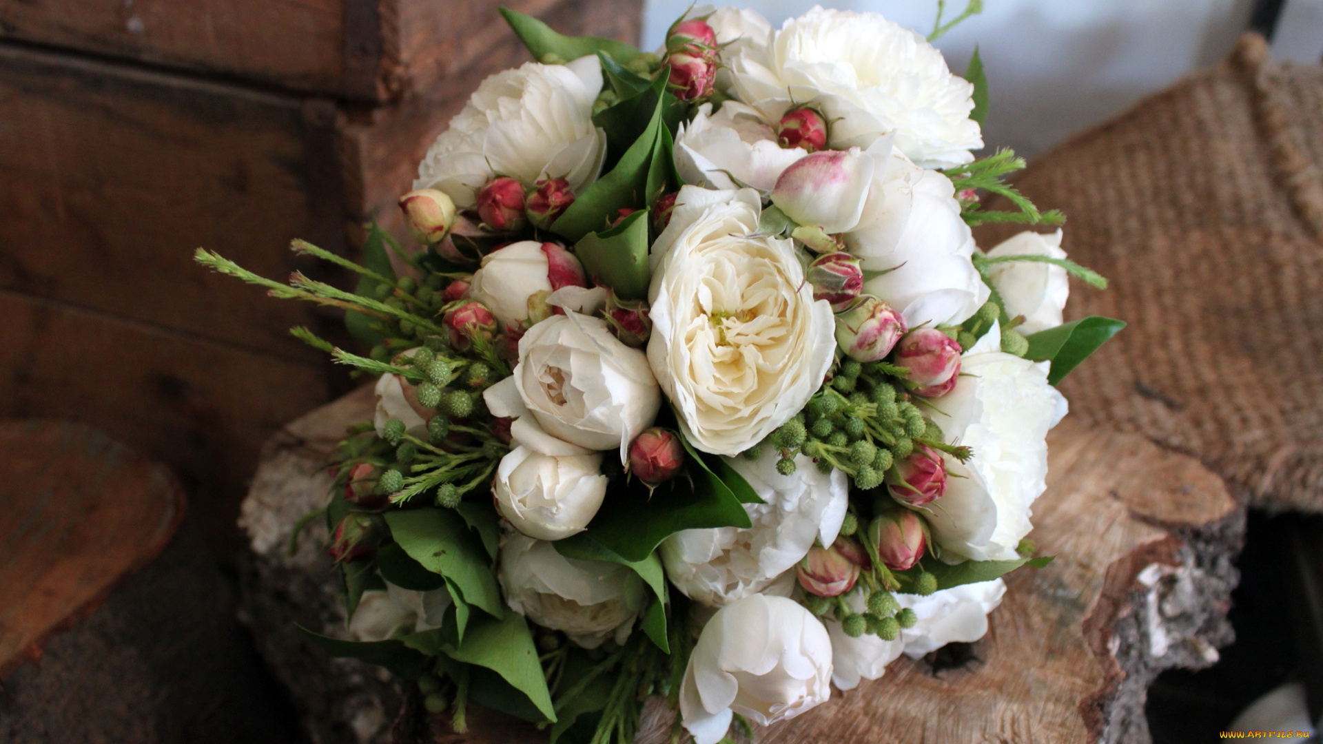 цветы, букеты, композиции, пионы, розы