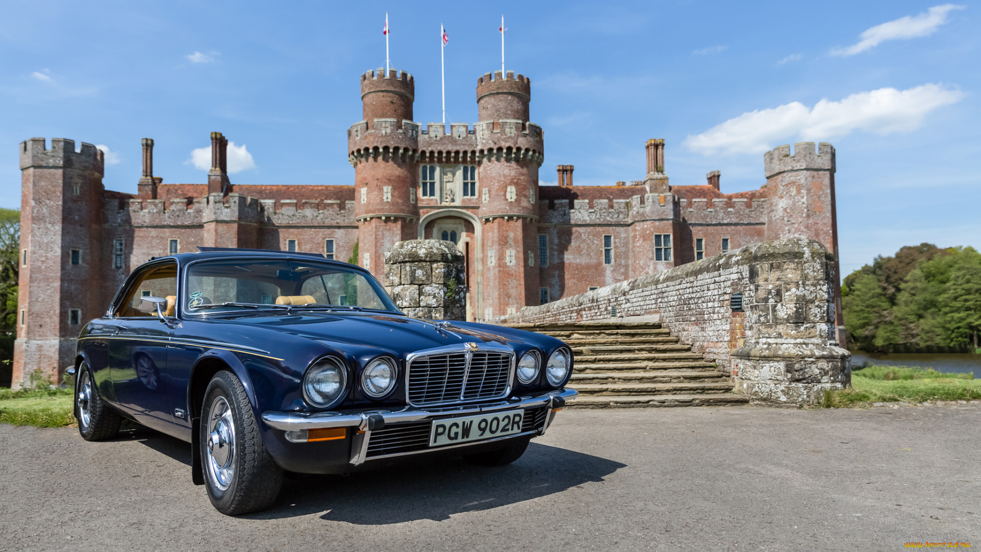 jaguar, автомобили, herstmonceux, castle, классика, ретро, англия, замок, хёрстмонсо, england