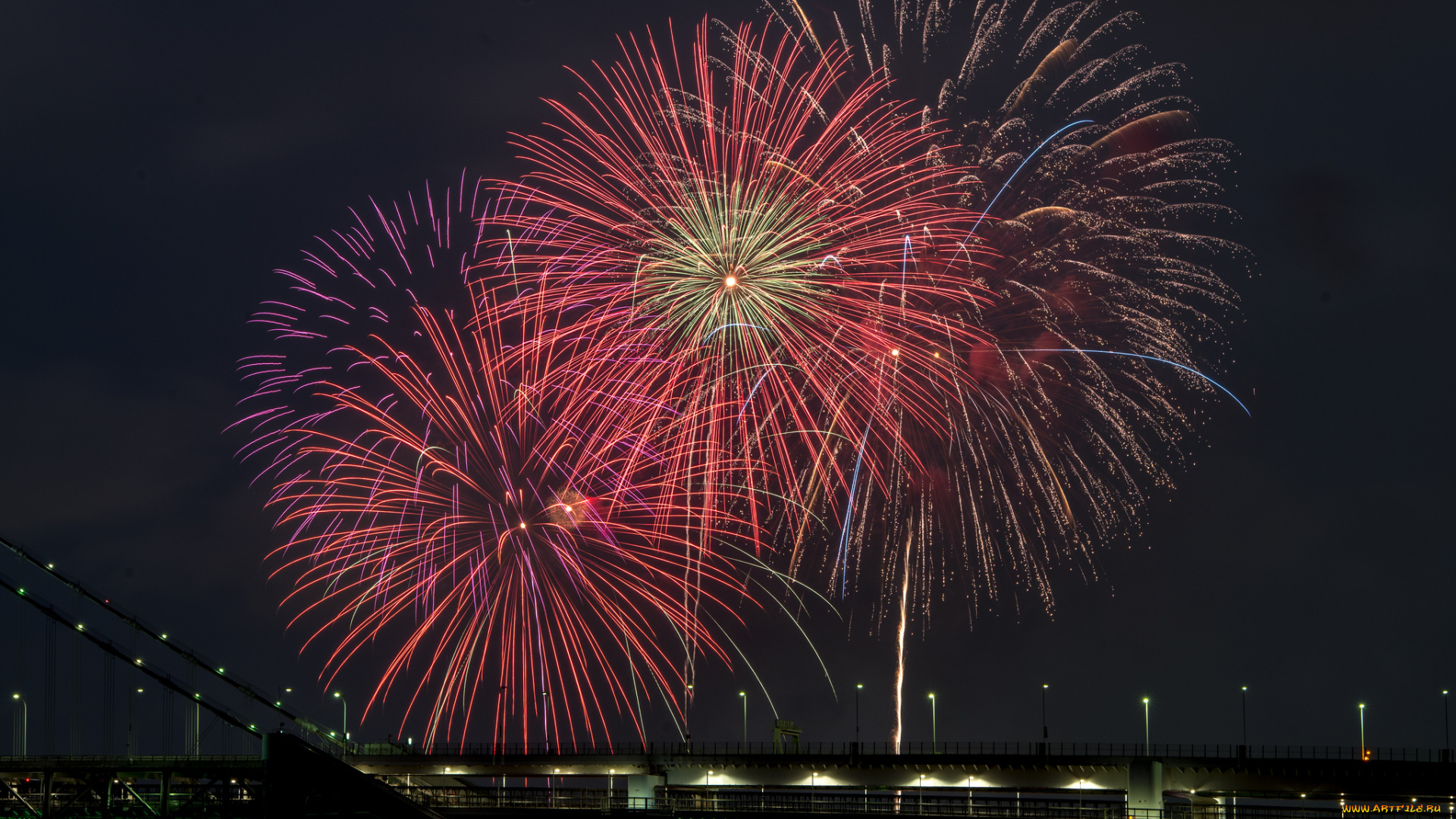 разное, салюты, фейерверки, праздник
